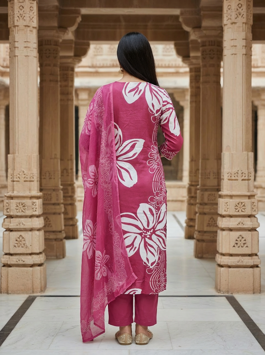 Alaya Select Raspberry Blossom Kurta Set
