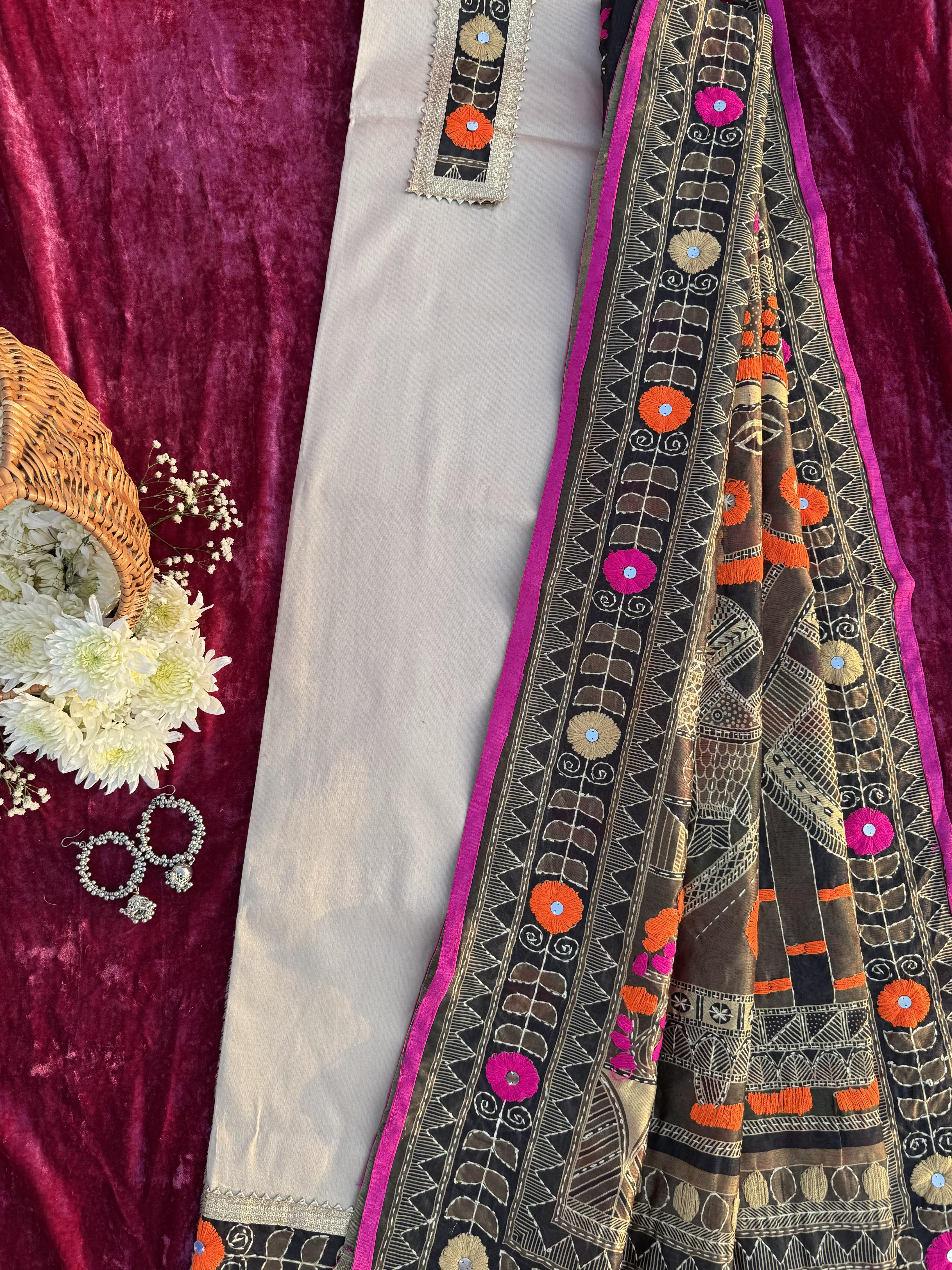 Alaya Rozana Rang Bahaar Unstitched Suit Set