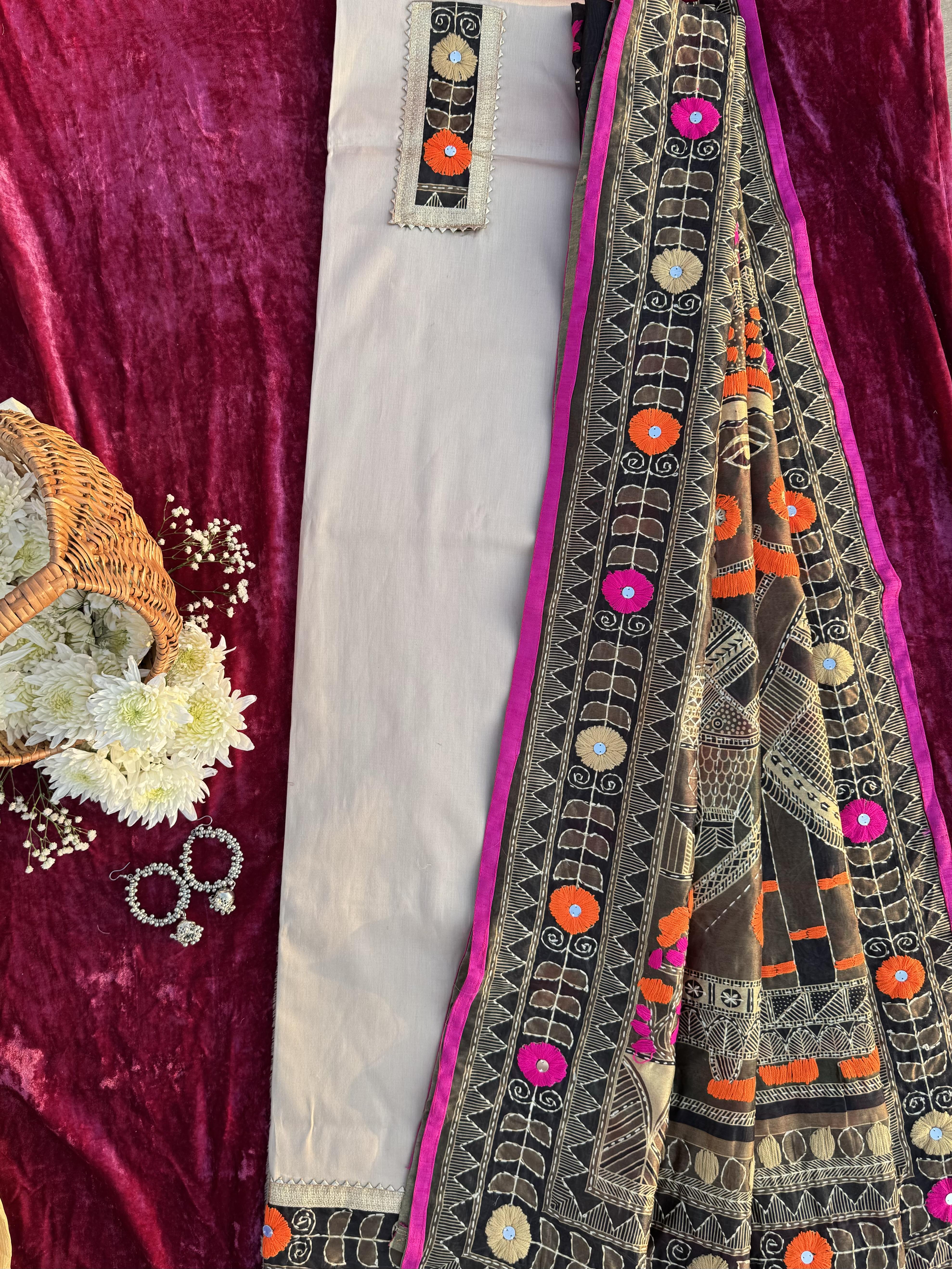 Alaya Rozana Rang Bahaar Unstitched Suit Set