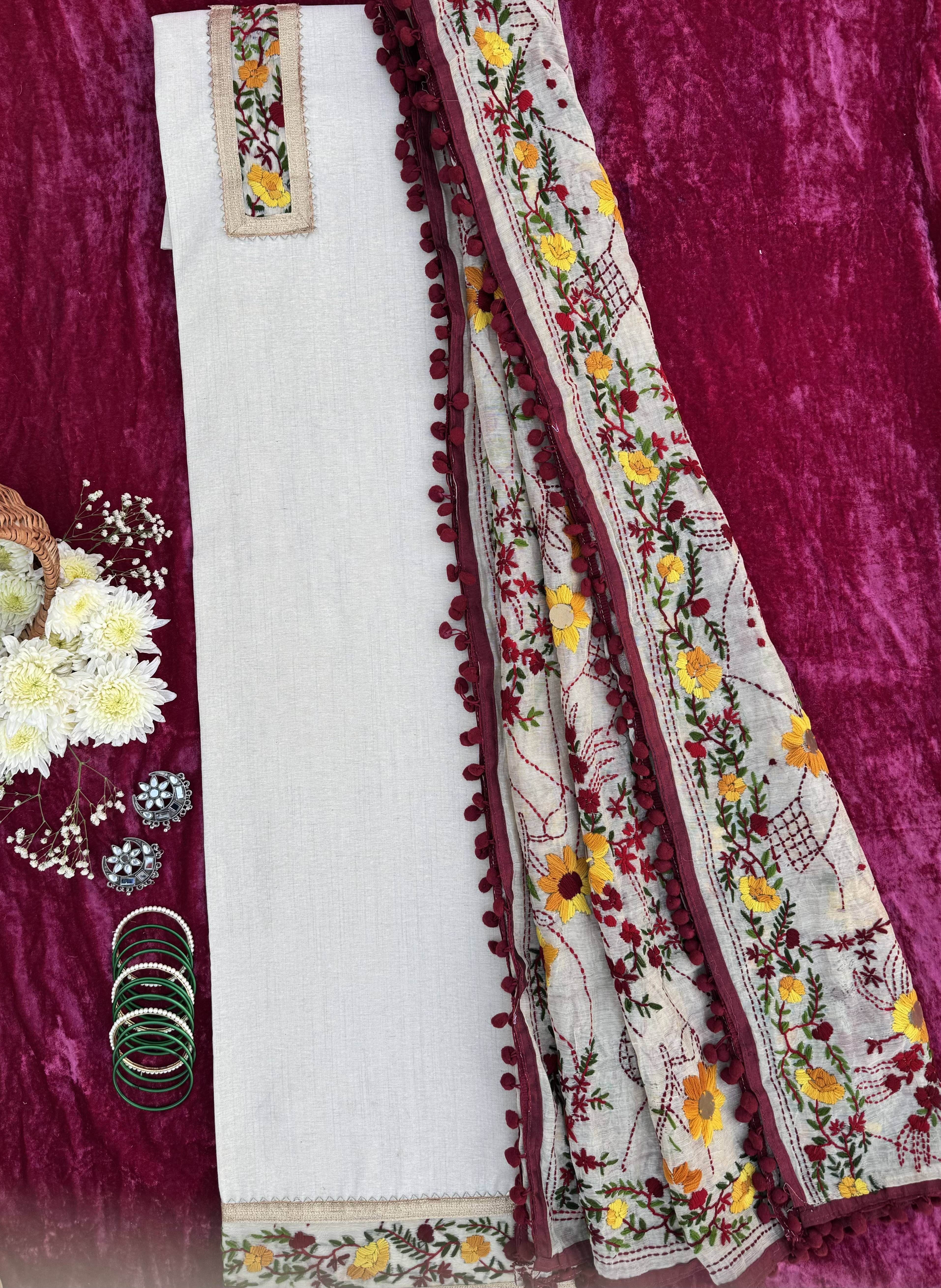 Alaya Rozana Ruby Siyahi Unstitched Suit Set