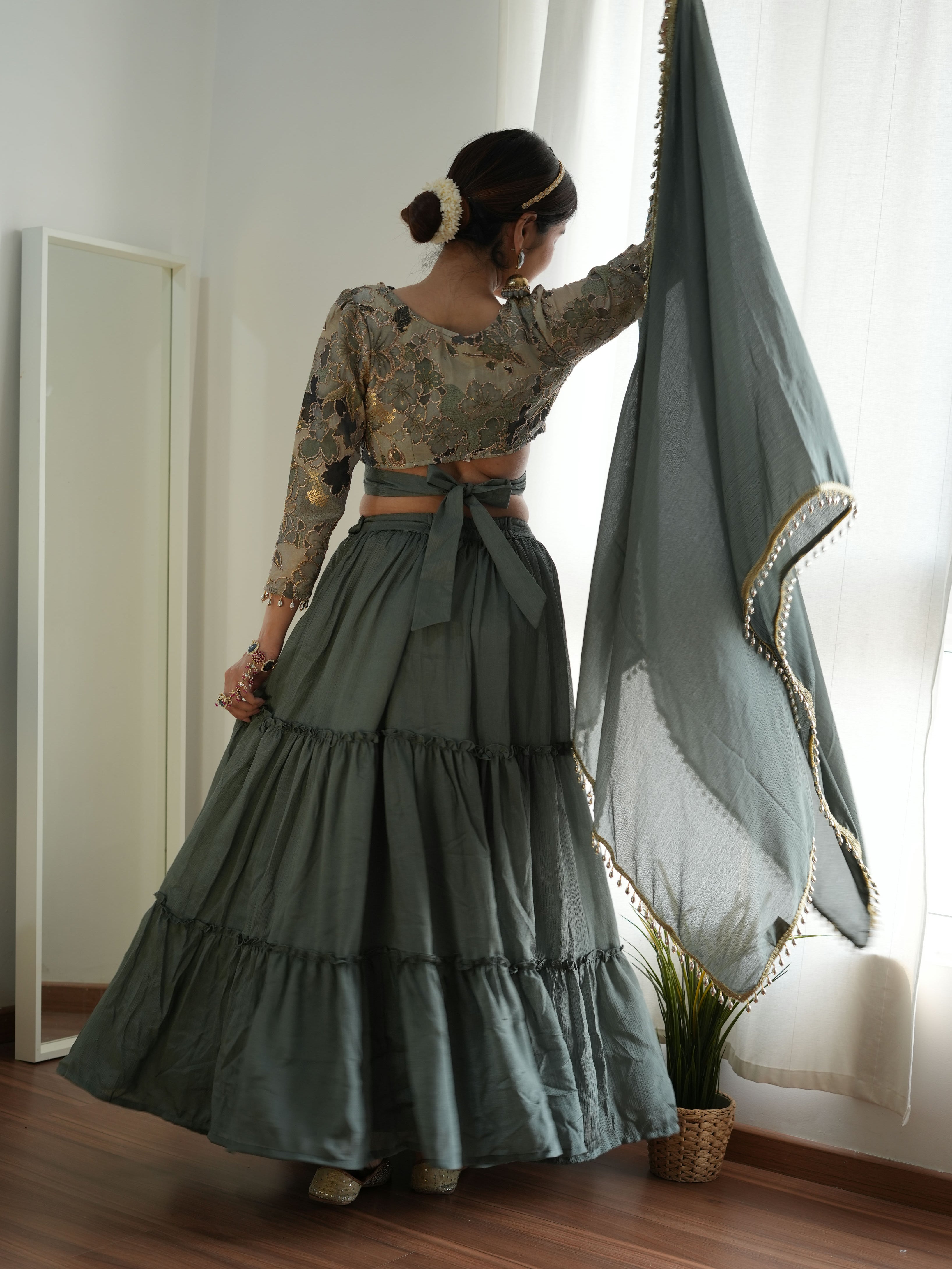 Alaya Noor Wrap Blouse Lehenga Set