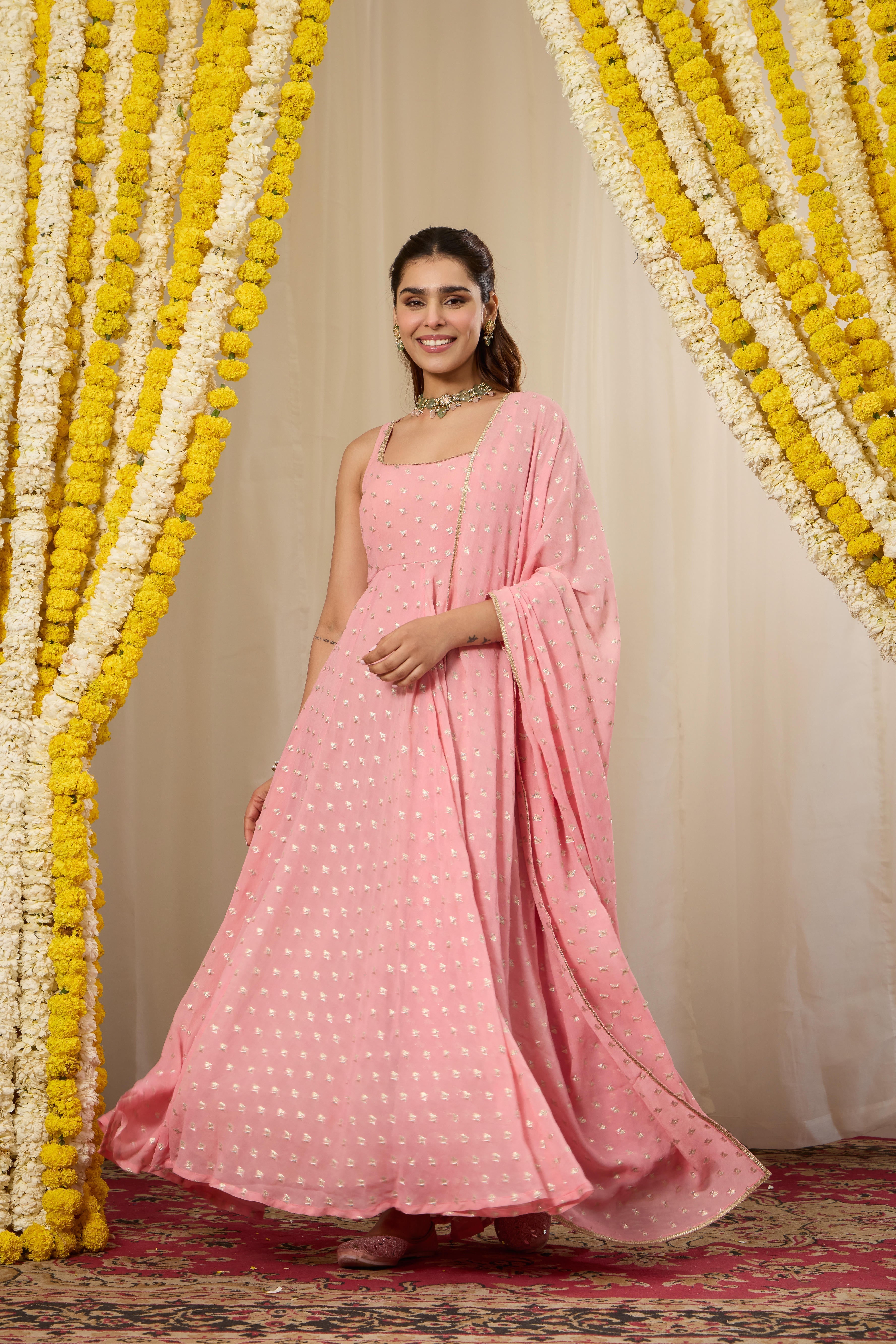 Malang Candy Pink Anarkali Set