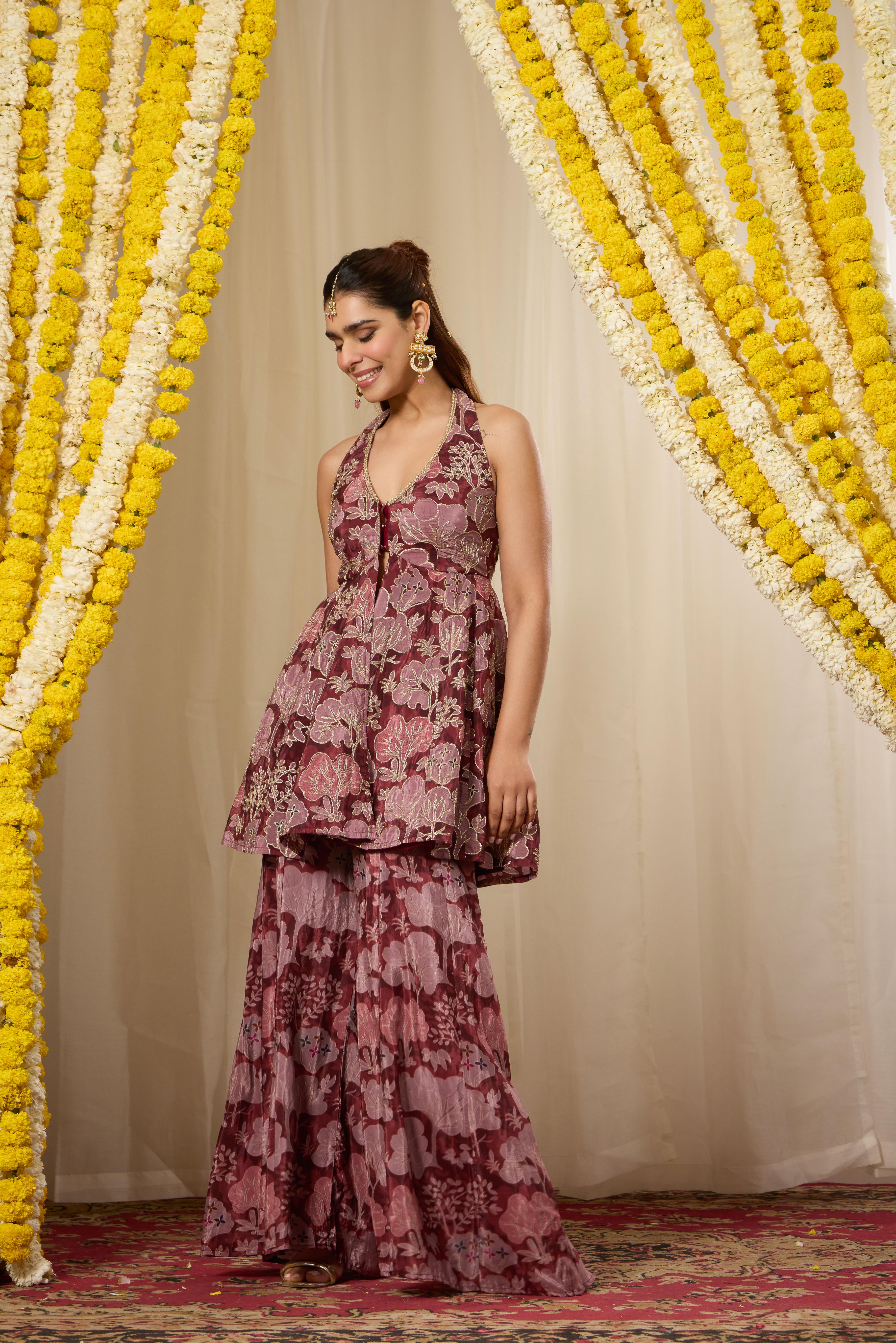 Malang Muted Maroon Kurta Set