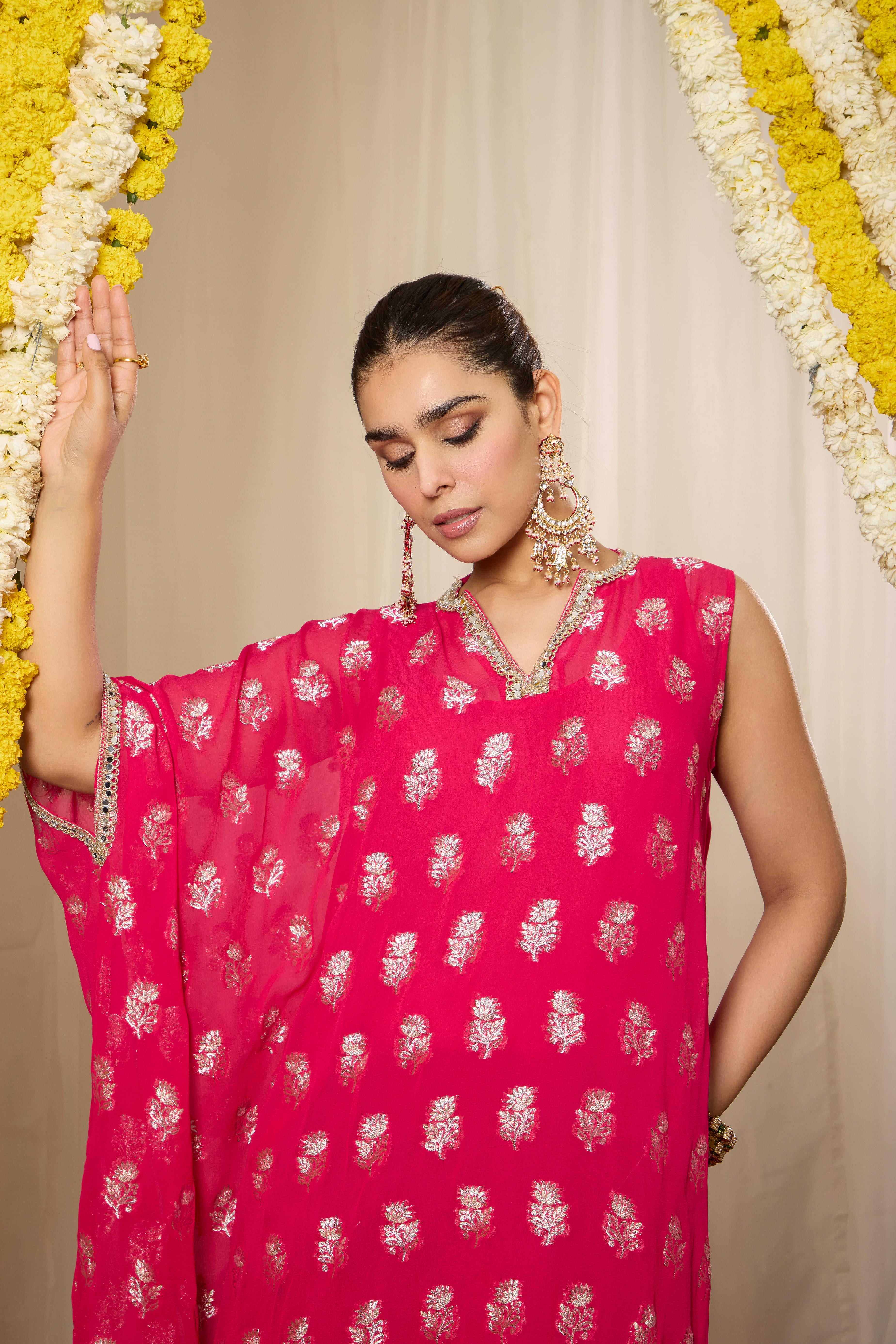 Malang Rich Fuchsia Pink Kaftan