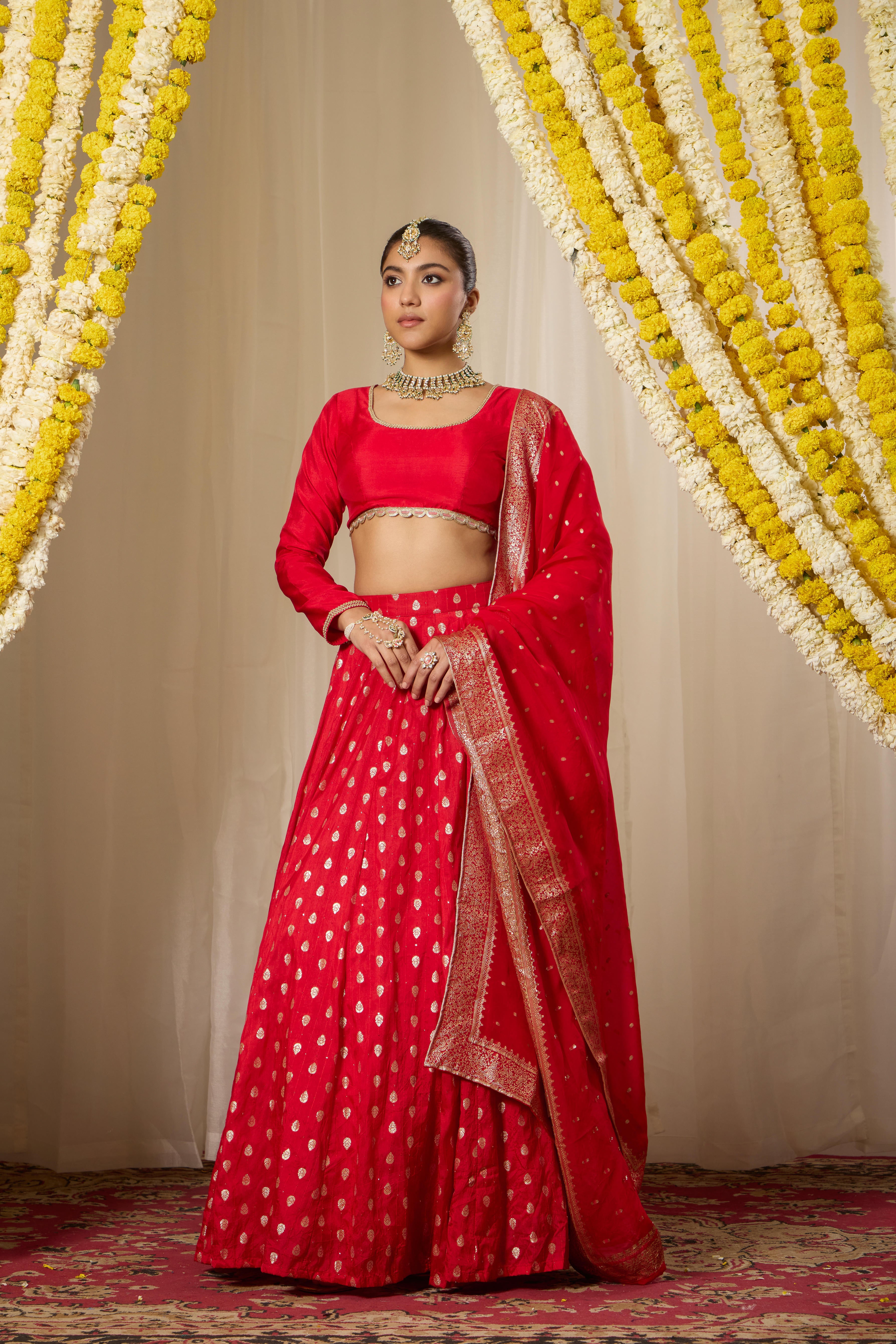 Malang Shahi Red Lehenga Set