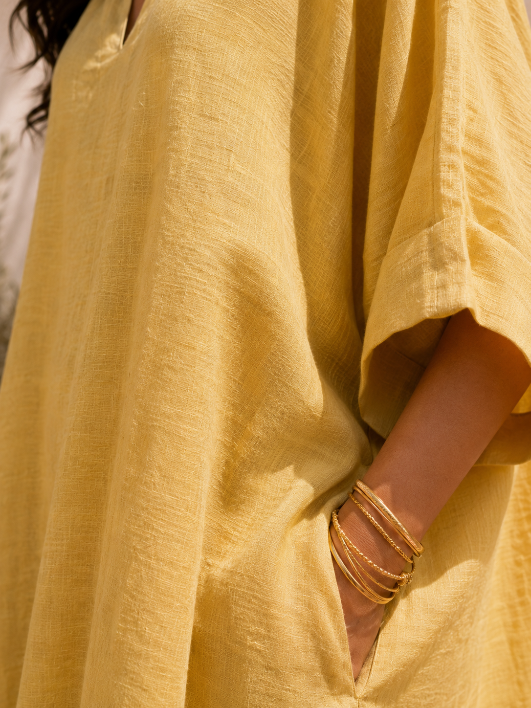 Aahista Butter Kaftan Dress 3