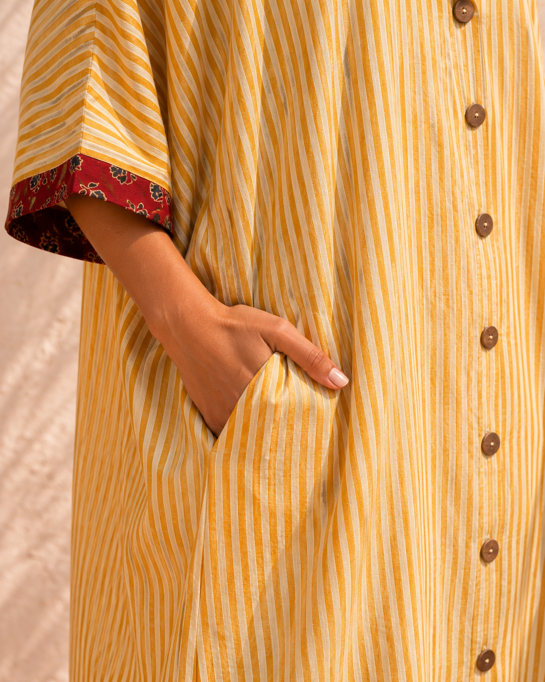 Aahista Honey Stripe Kaftan Dress 3