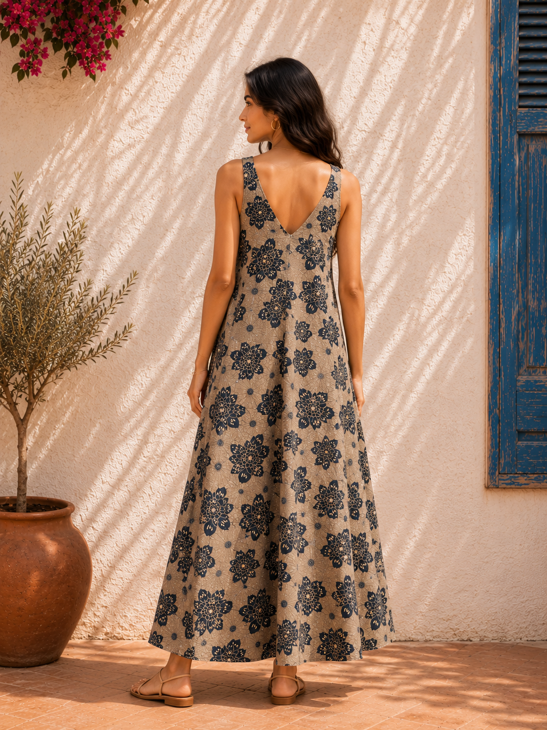 Aahista Mandala Printed Maxi Dress 6