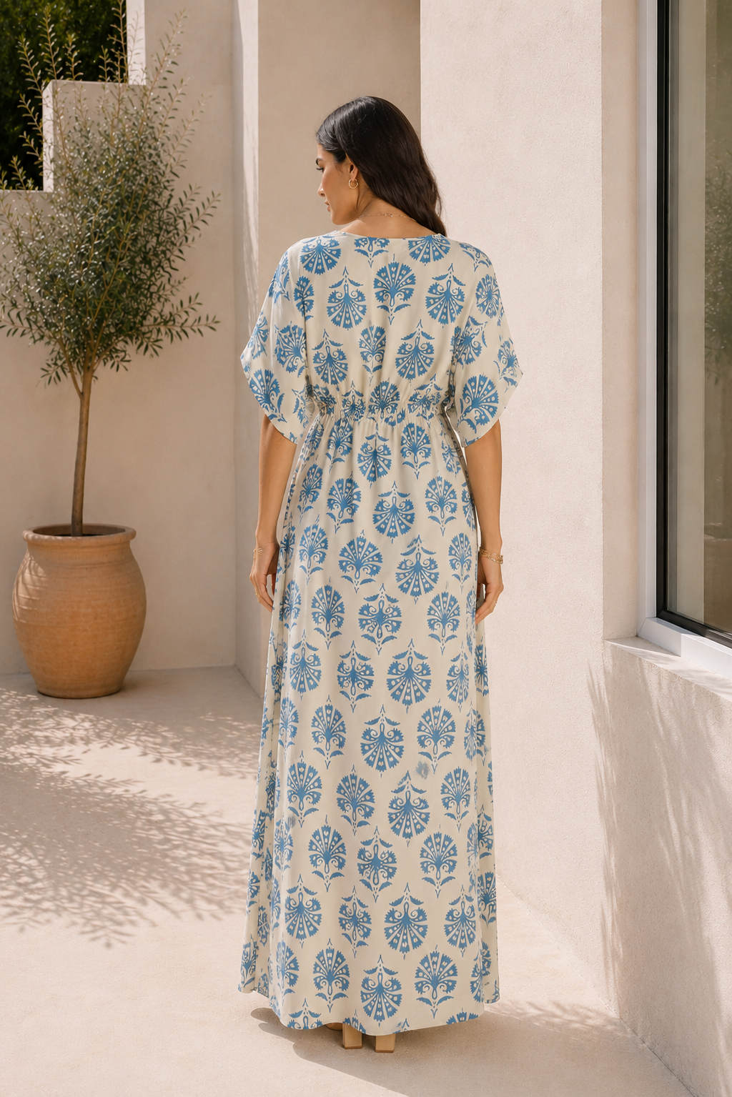 Amalfi Blue Print Maxi Dress 5