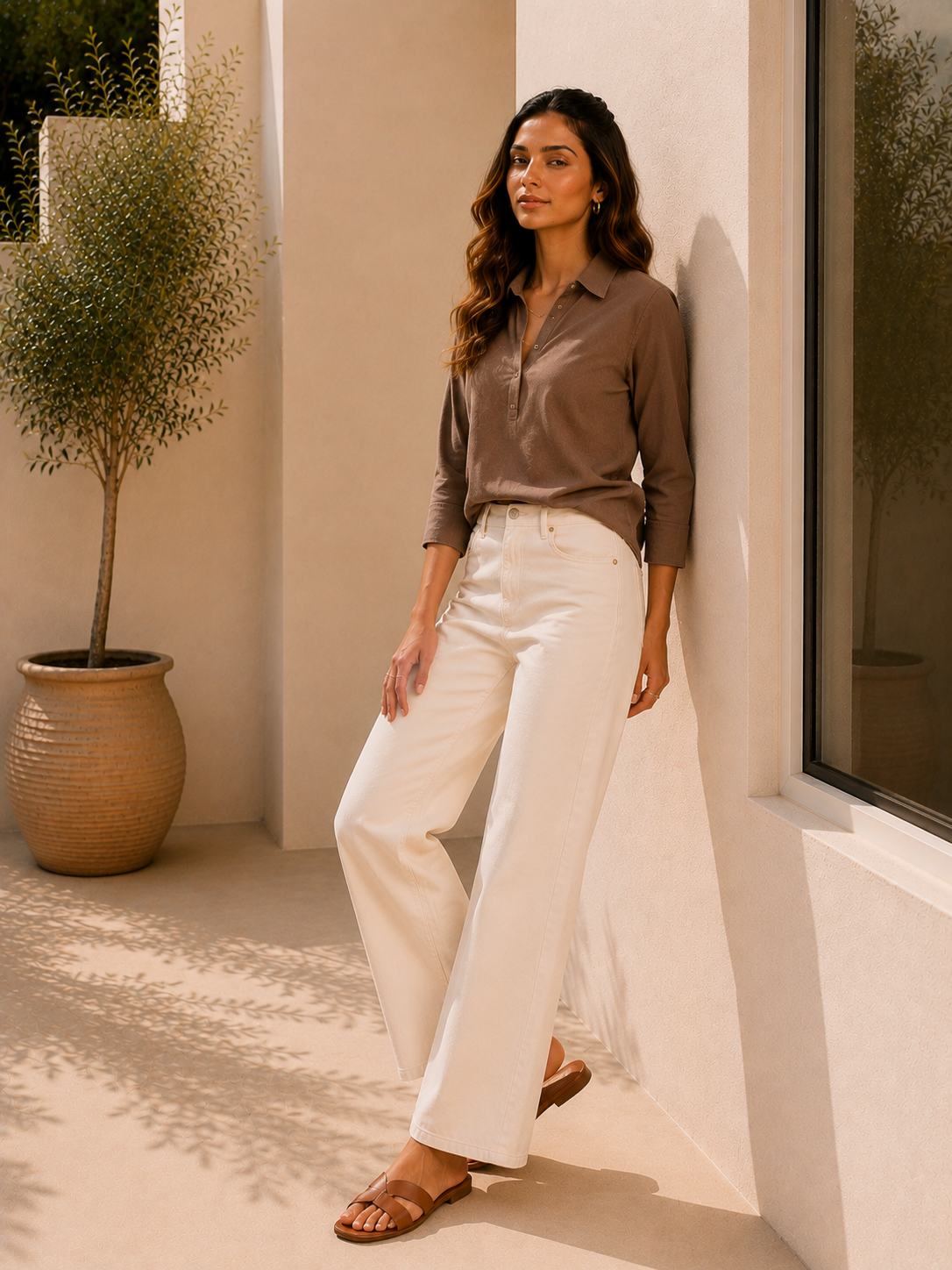 Amalfi Brown Polo Shirt 4