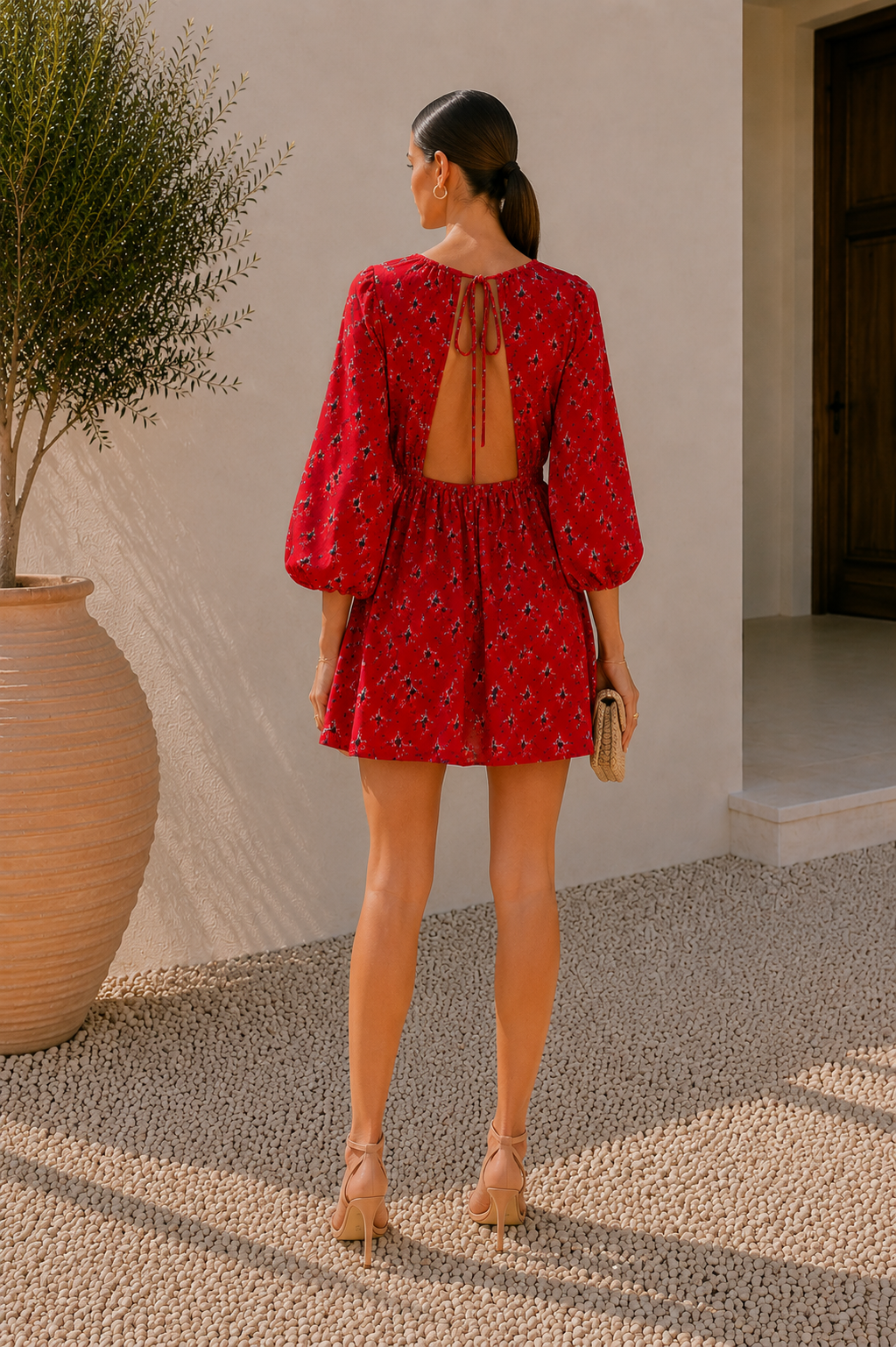 Amalfi Cherry Bloom Mini Dress 2