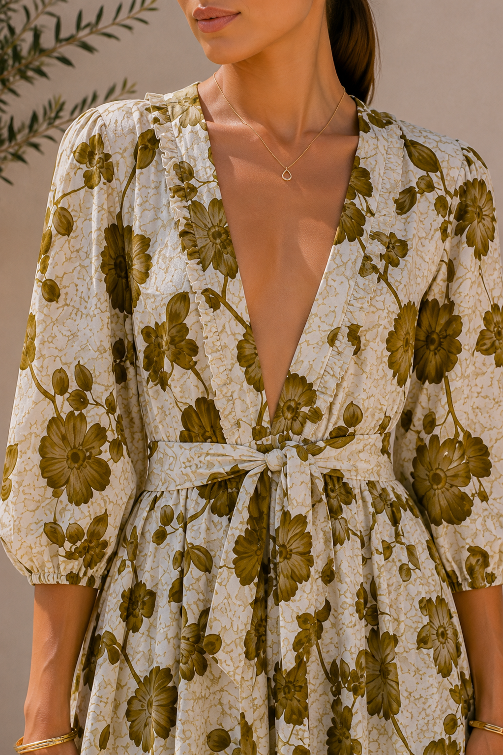 Amalfi Moss Bloom Short Dress 3