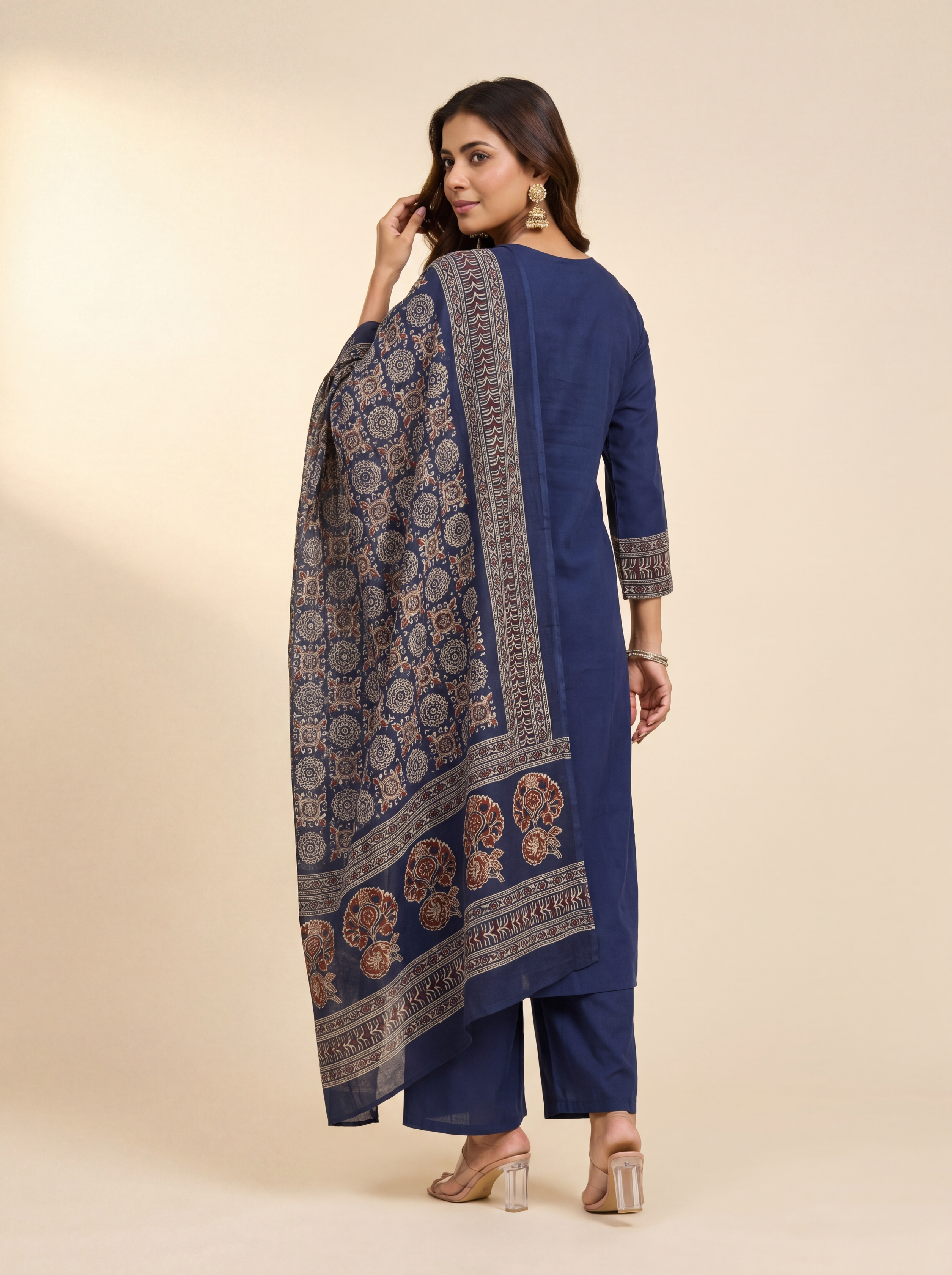 Alaya Select Indigo Ajrakh Kurta Set