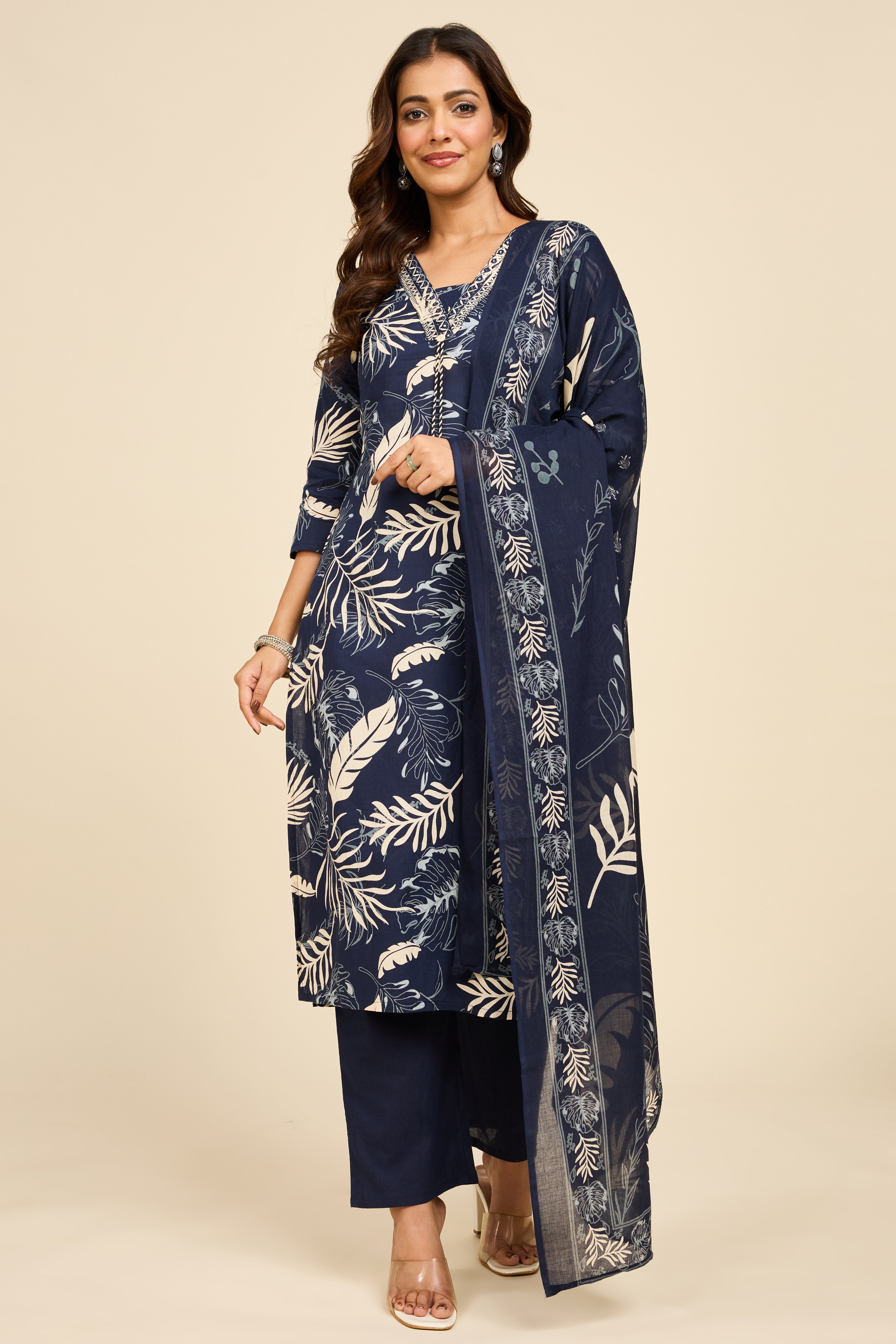 Alaya Select Navy Fern Kurta Set