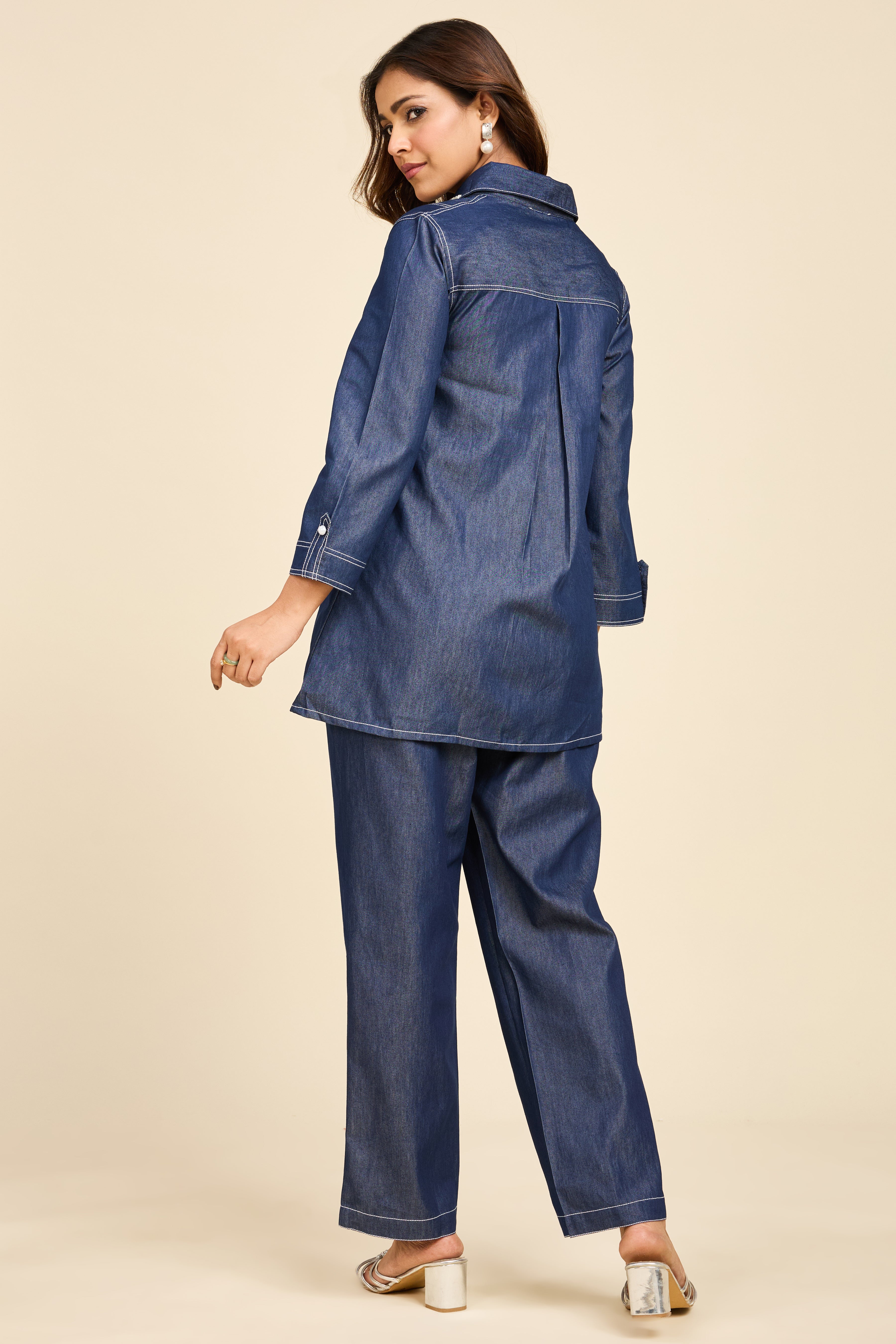 Alaya Select Navy Denim Co-ord Set