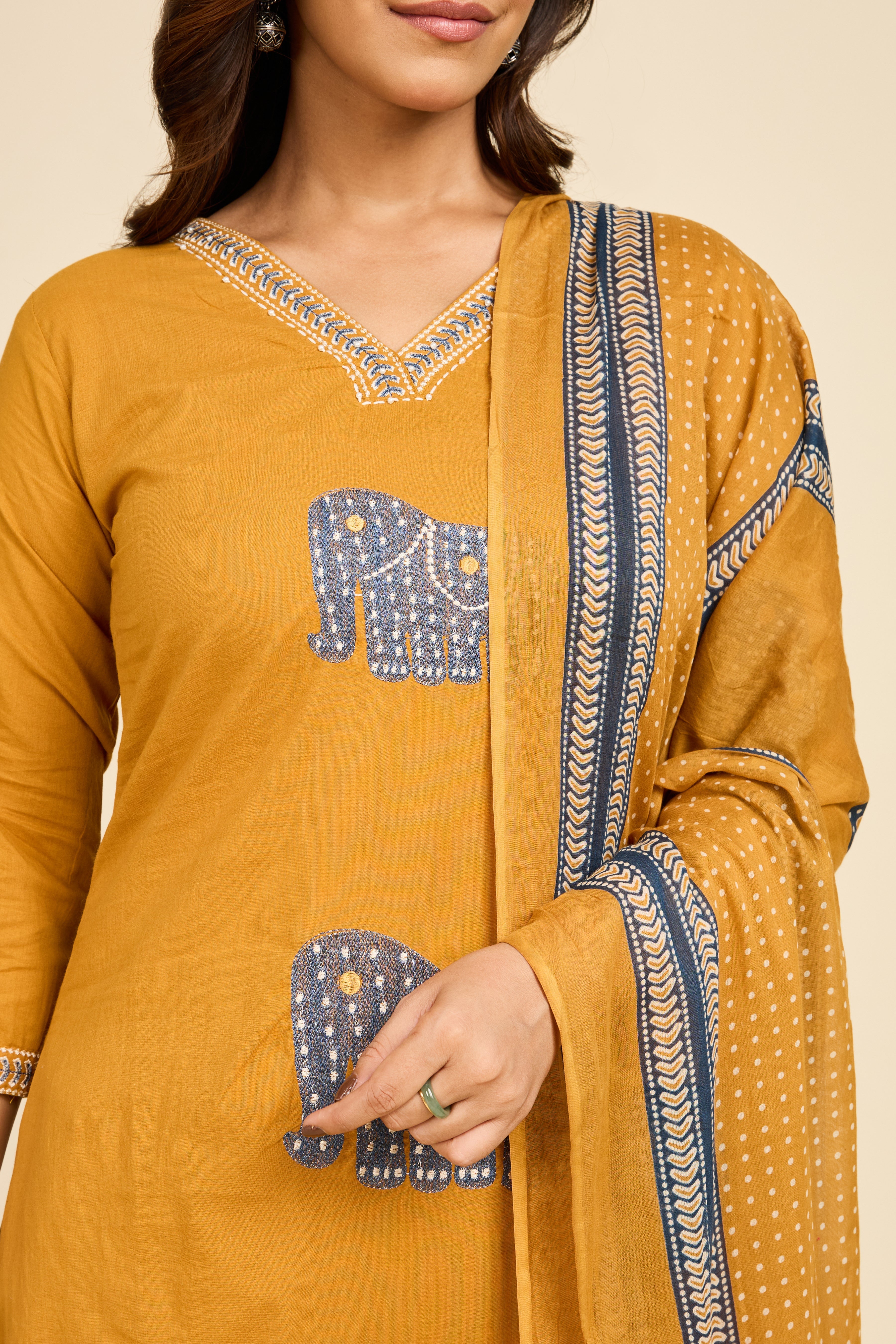 Alaya Select Caravan Embroidered Kurta Set
