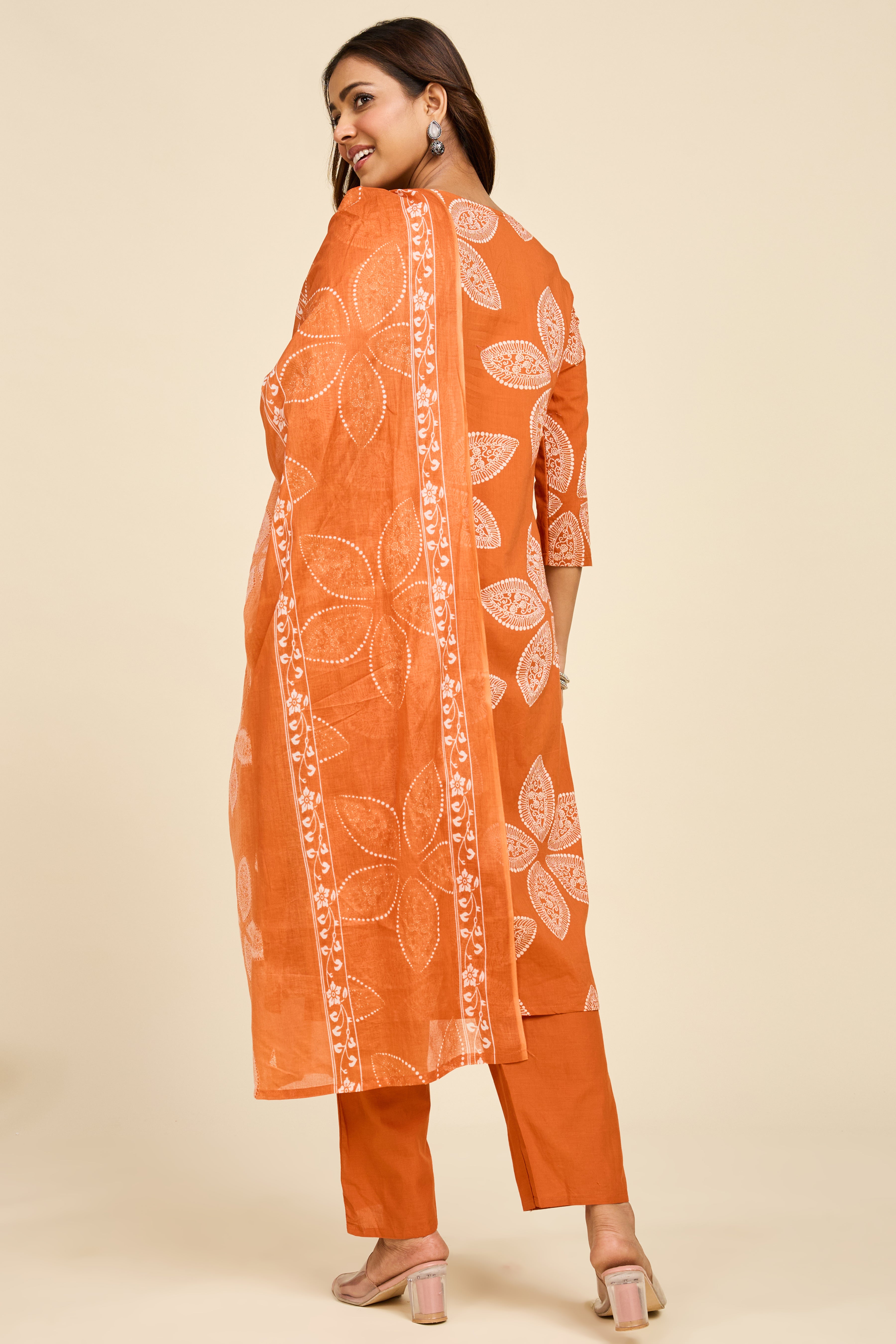 Alaya Select Cinnamon Cotton Kurta Set