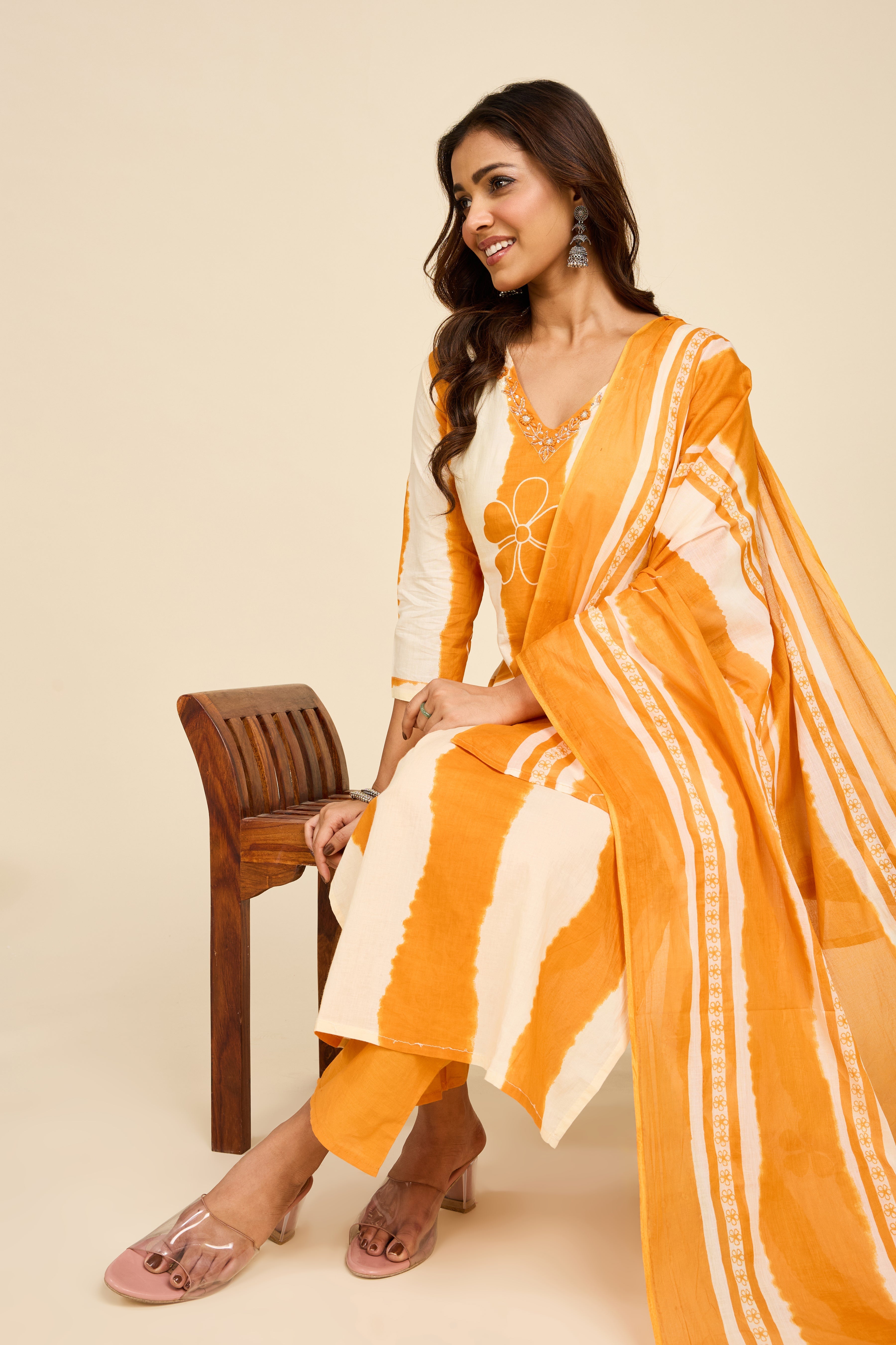 Amber Stripe Kurta Set