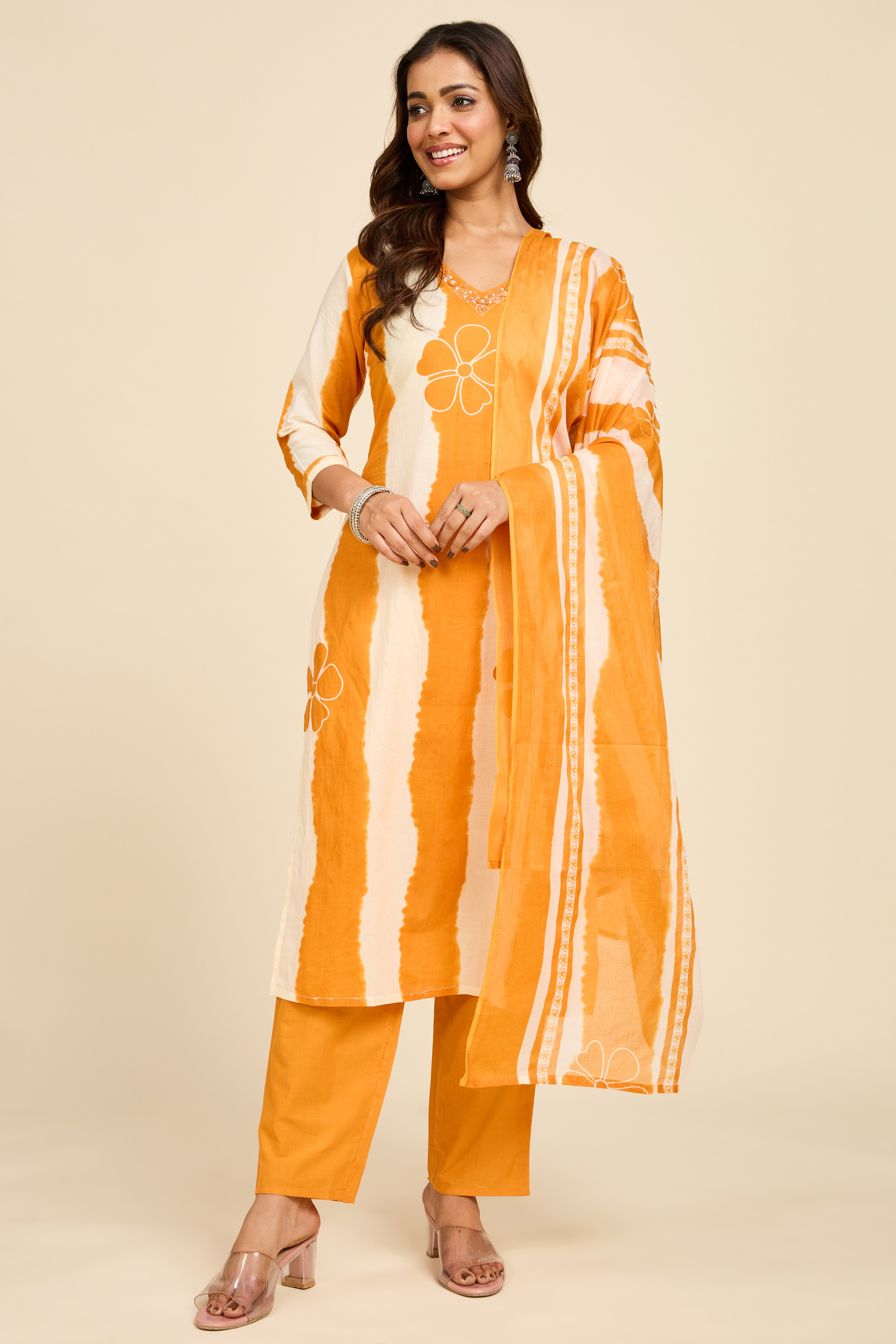 Amber Stripe Kurta Set