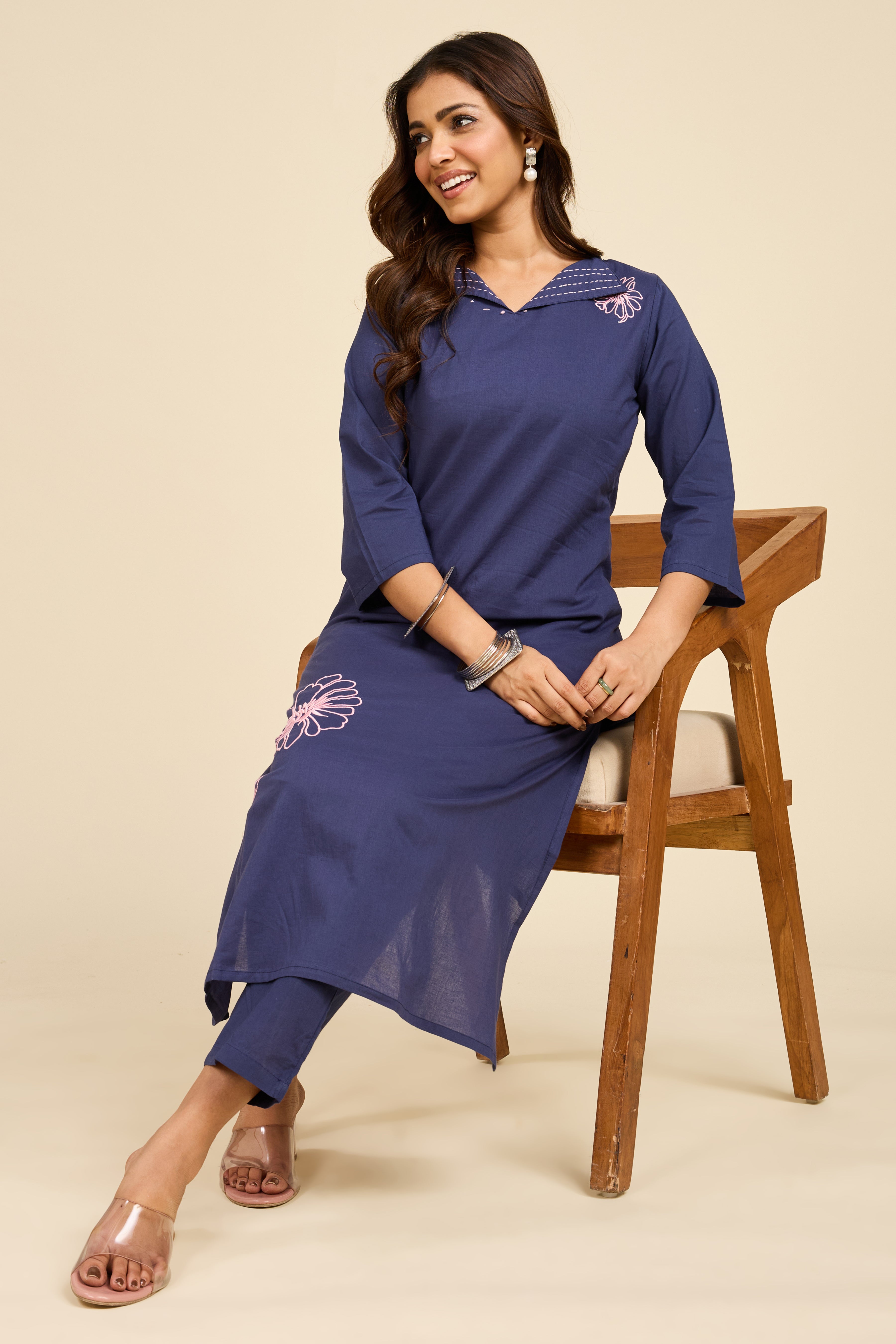 Alaya Select Indigo Flora Co-ord Set