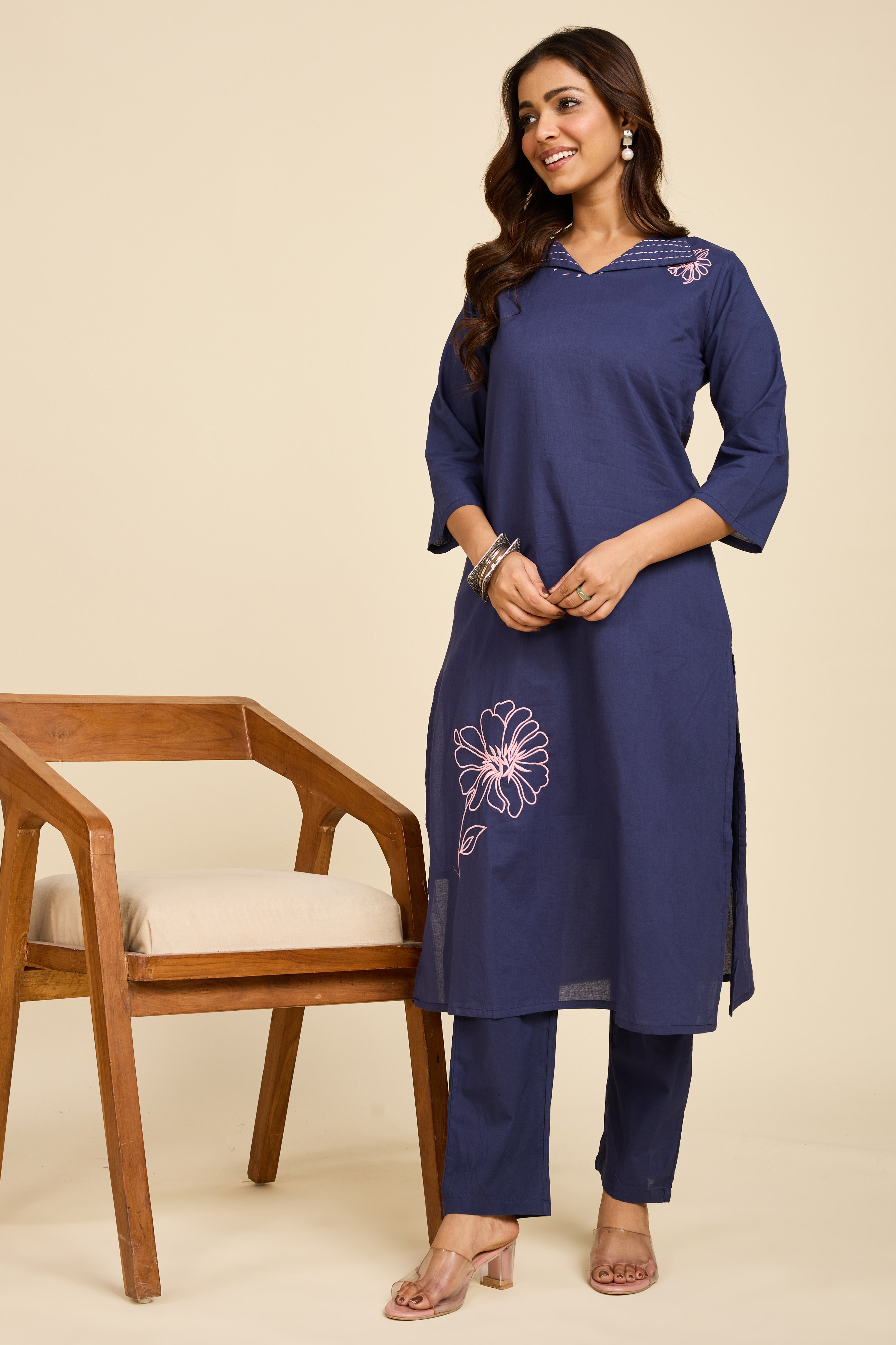 Alaya Select Indigo Flora Co-ord Set