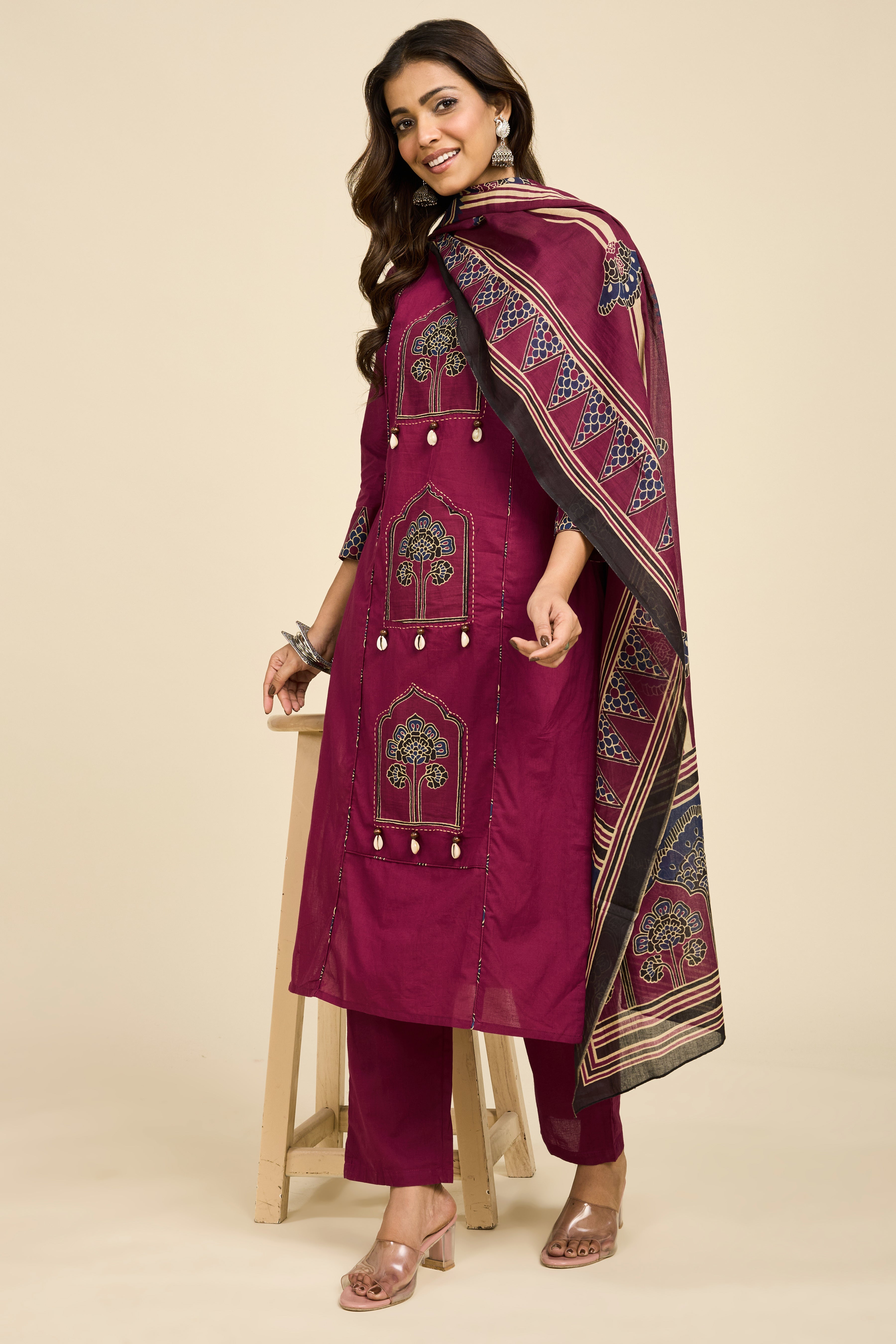 Alaya Select Wine Heritage Kurta Set