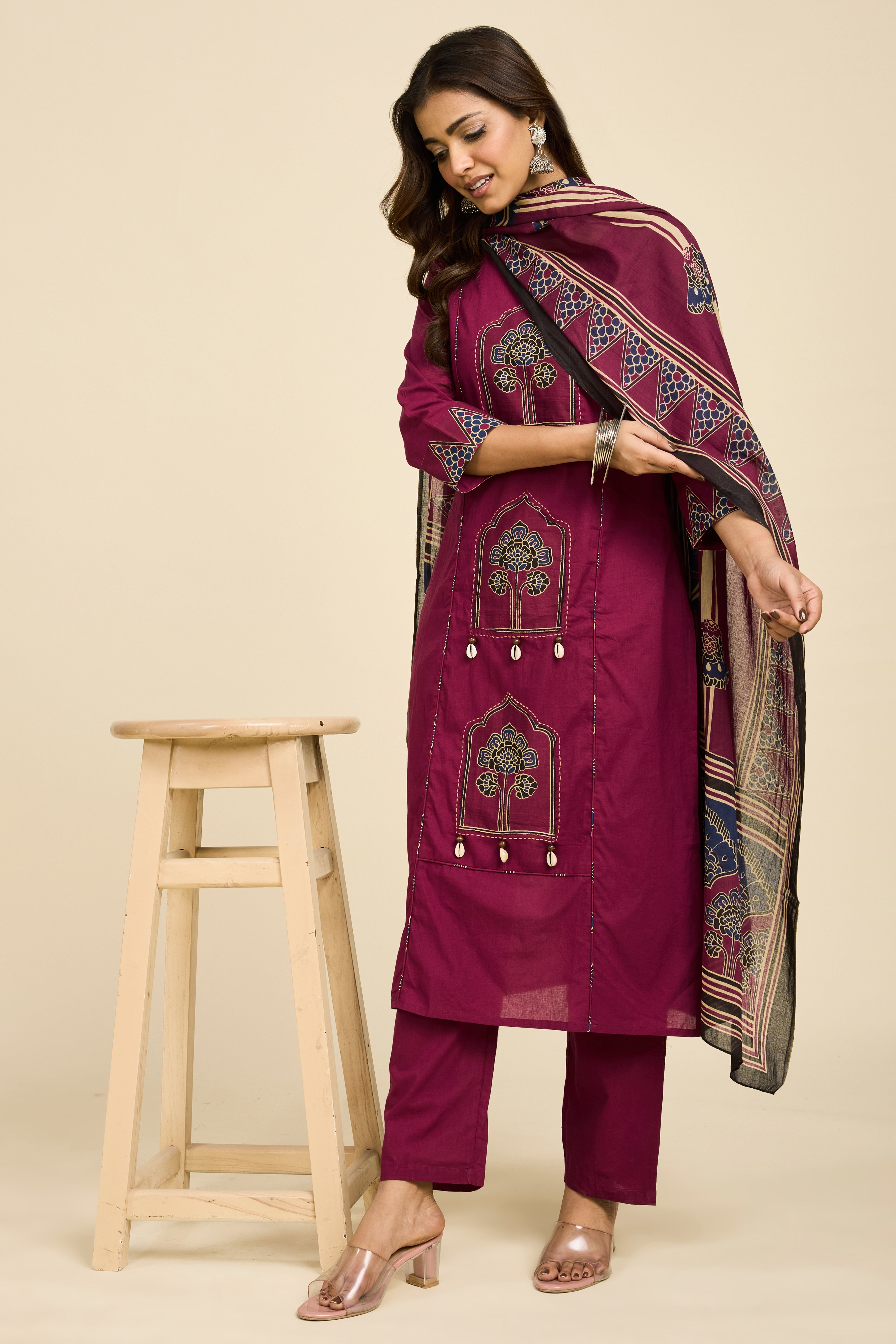 Alaya Select Wine Heritage Kurta Set