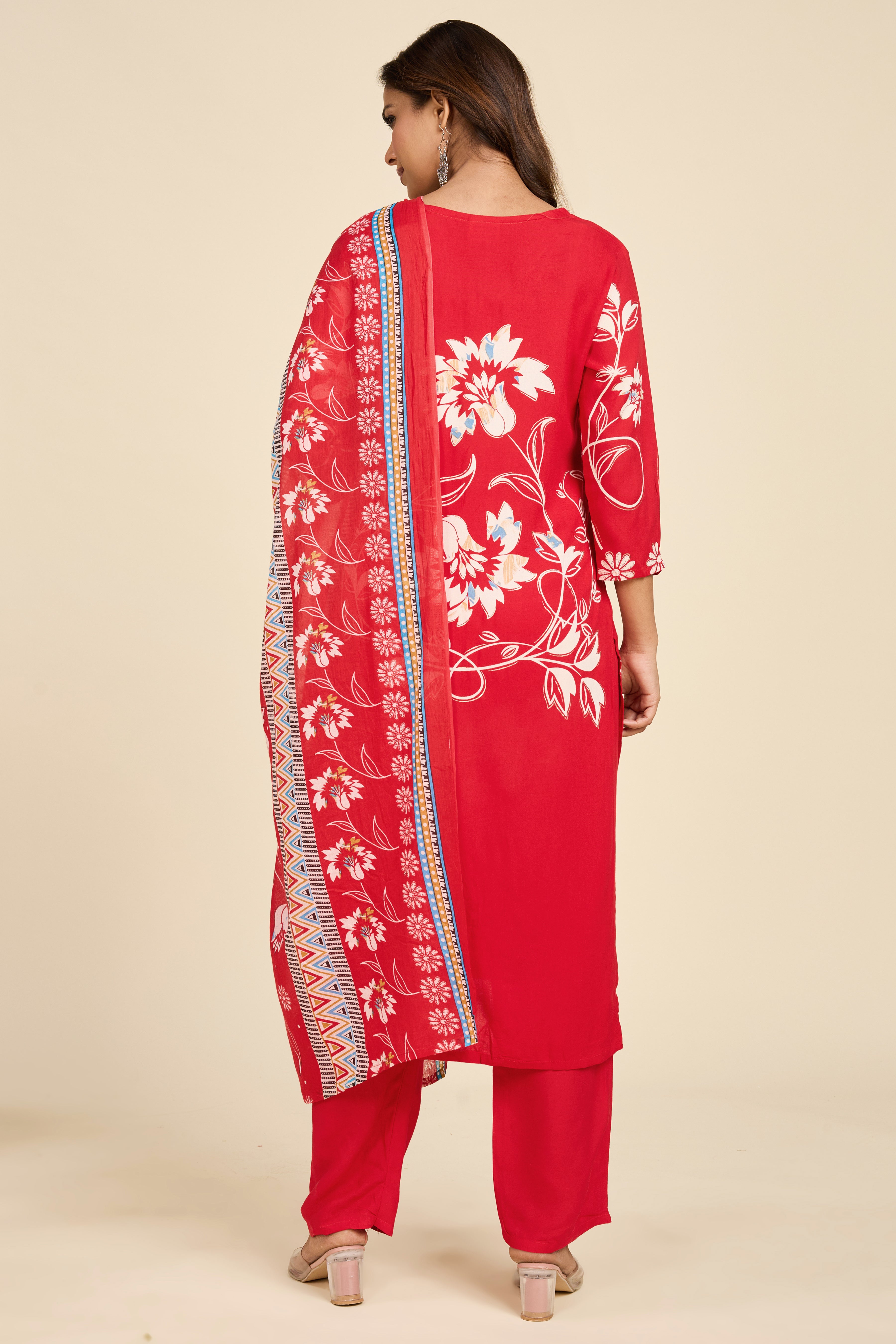 Alaya Select Scarlet Cotton Kurta Set