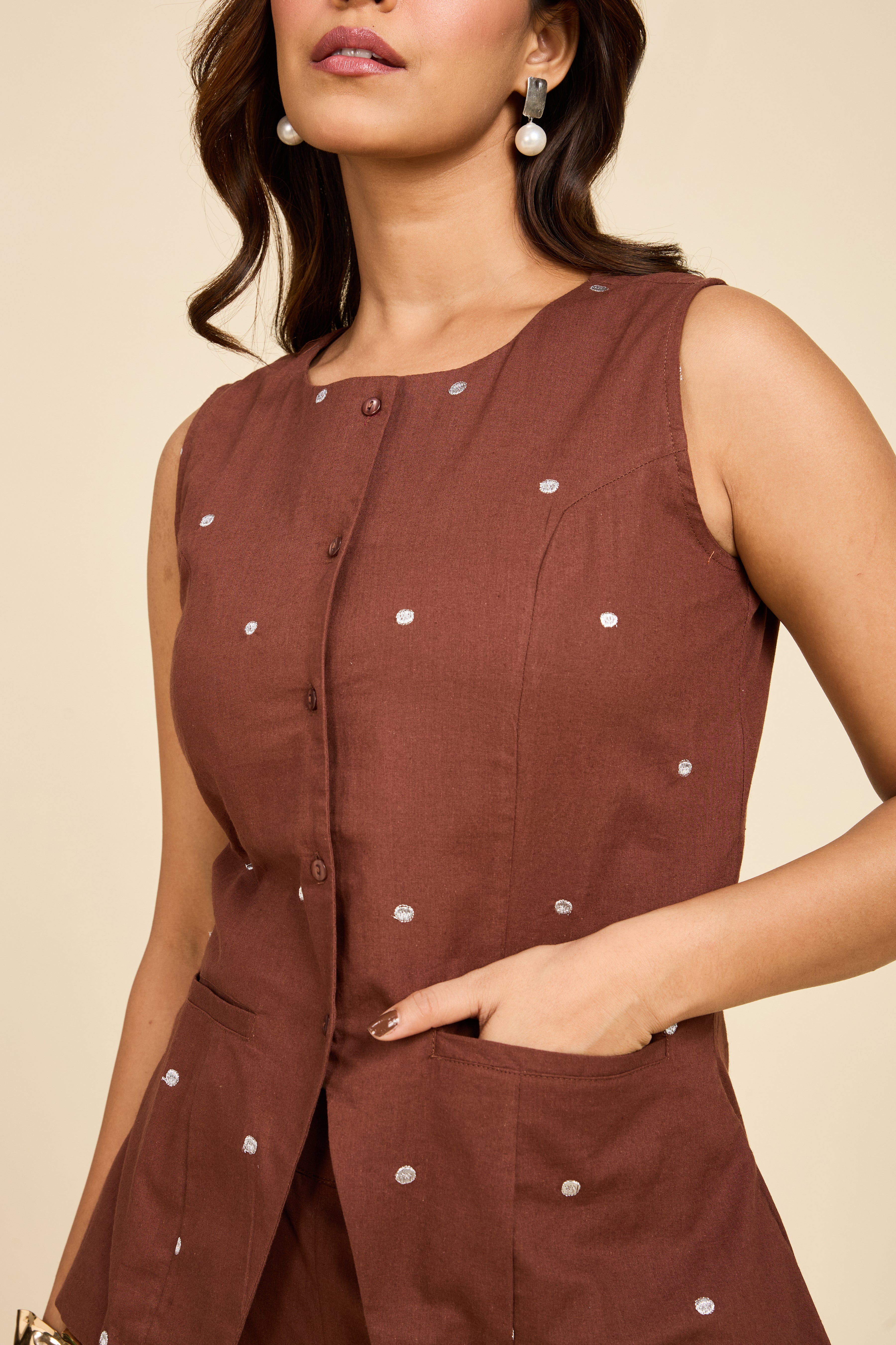 Alaya Select Brown Embellished Co-ord Set
