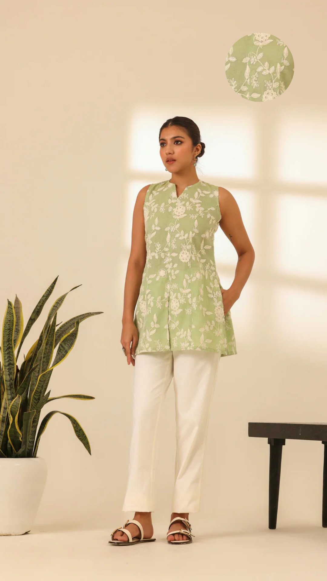 Rangrez Green Embroidered Kurta Set