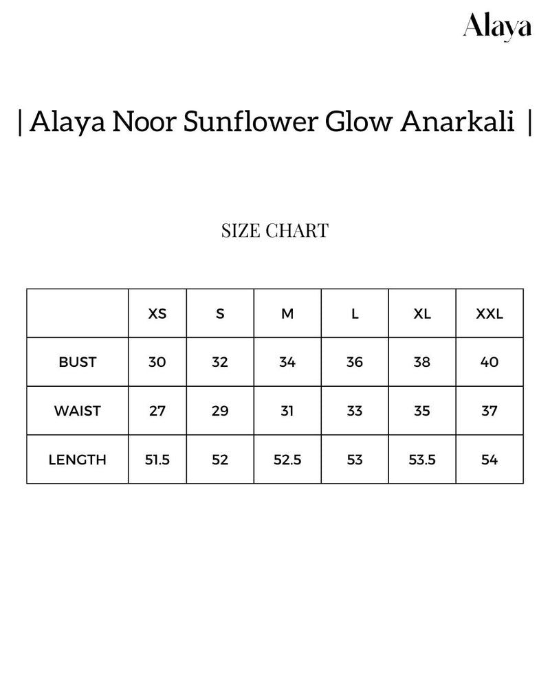Alaya Noor Sunflower Glow Anarkali Set
