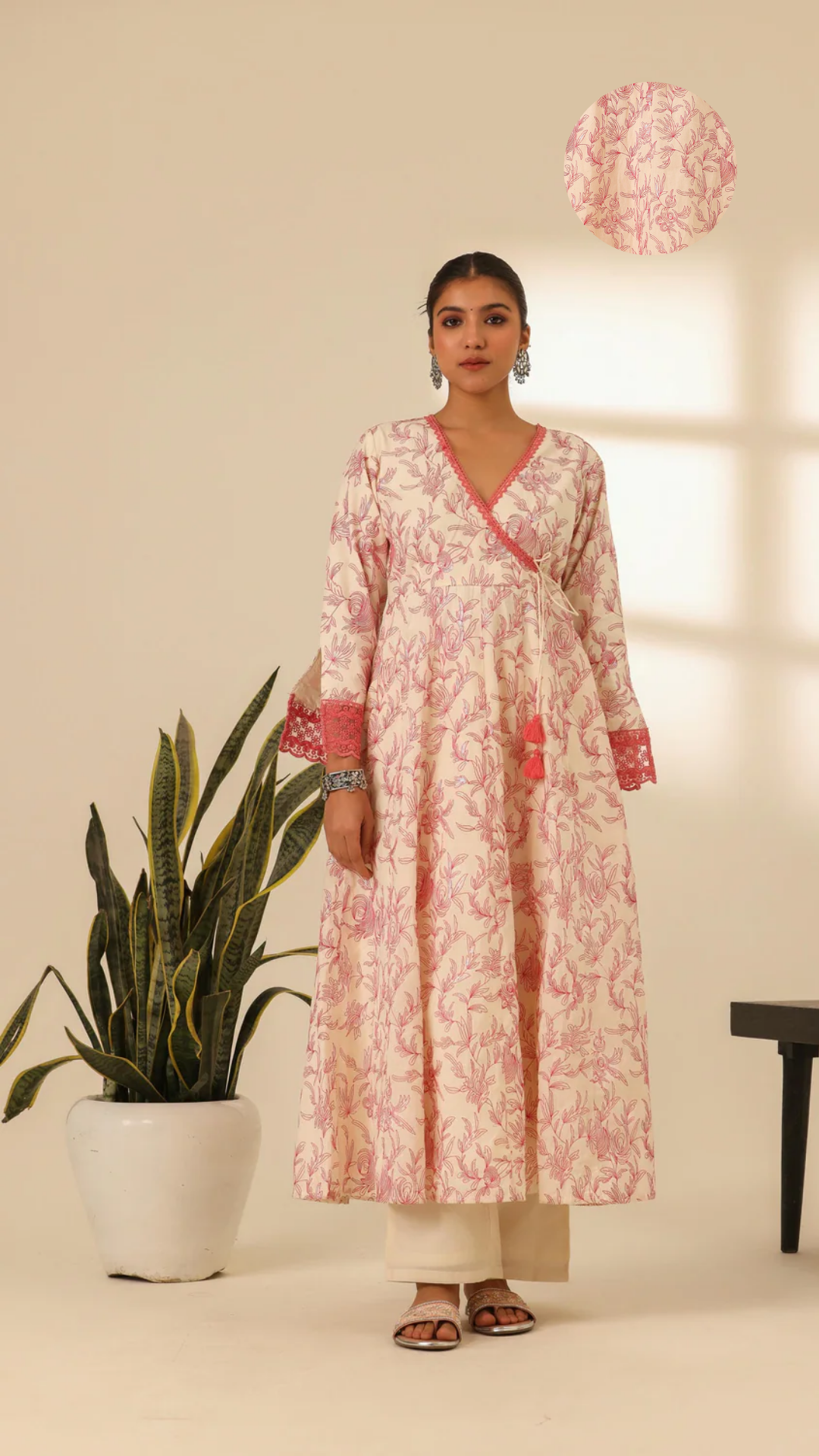 Rangrez Fuchsia Glow Embroidered Anarkali Set