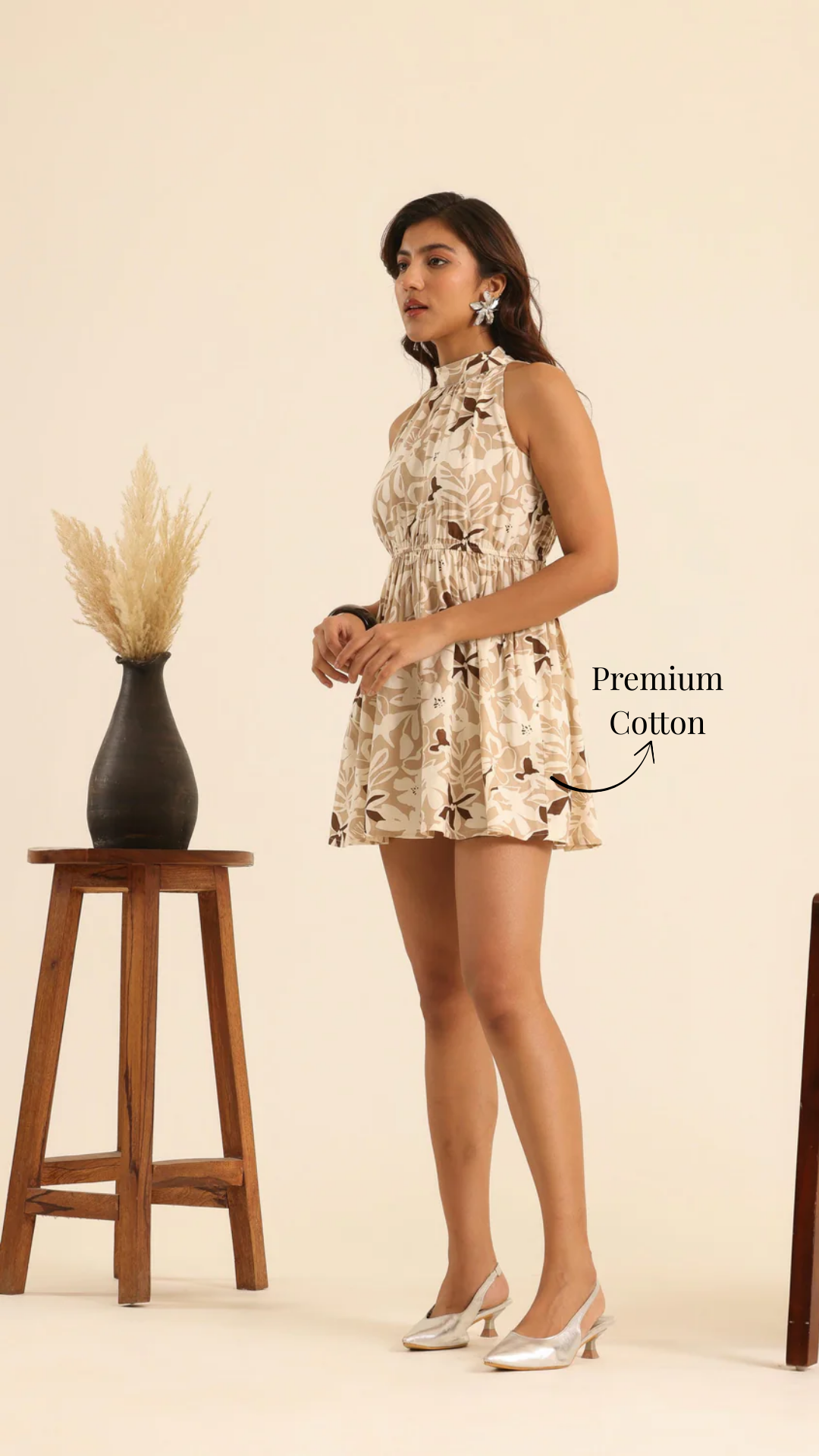 Rangrez Nutty Latte Twirl Dress