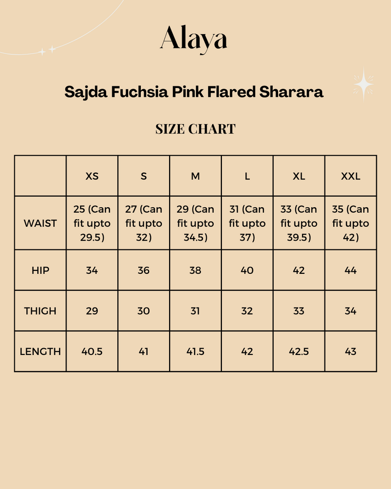 Sajda Fuchsia Pink Flared Sharara