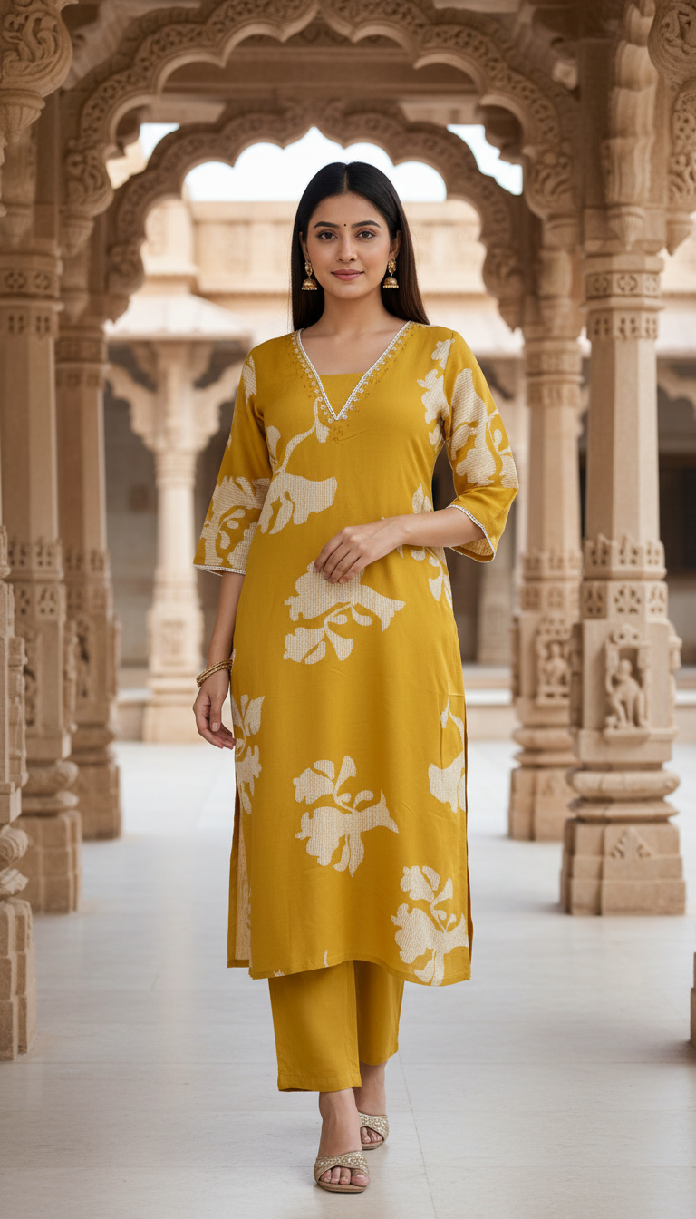 Alaya Select Marigold Kurta Set