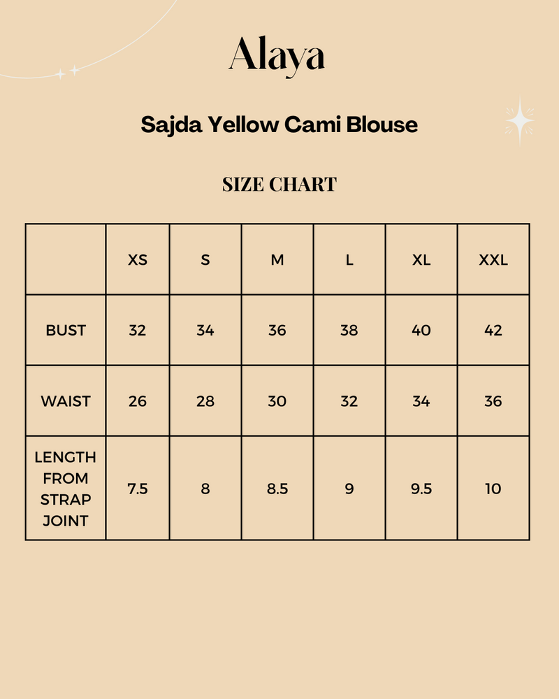 Sajda Yellow Cami Blouse