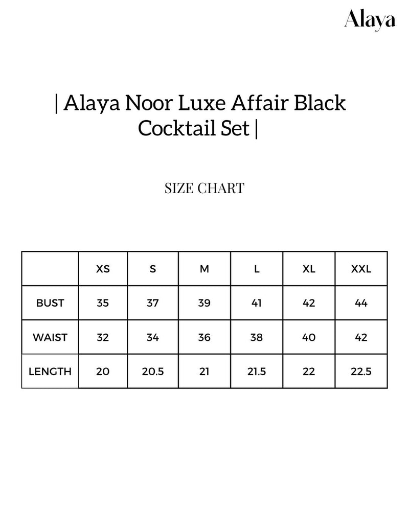 Alaya Noor Luxe Affair Black Cocktail Set