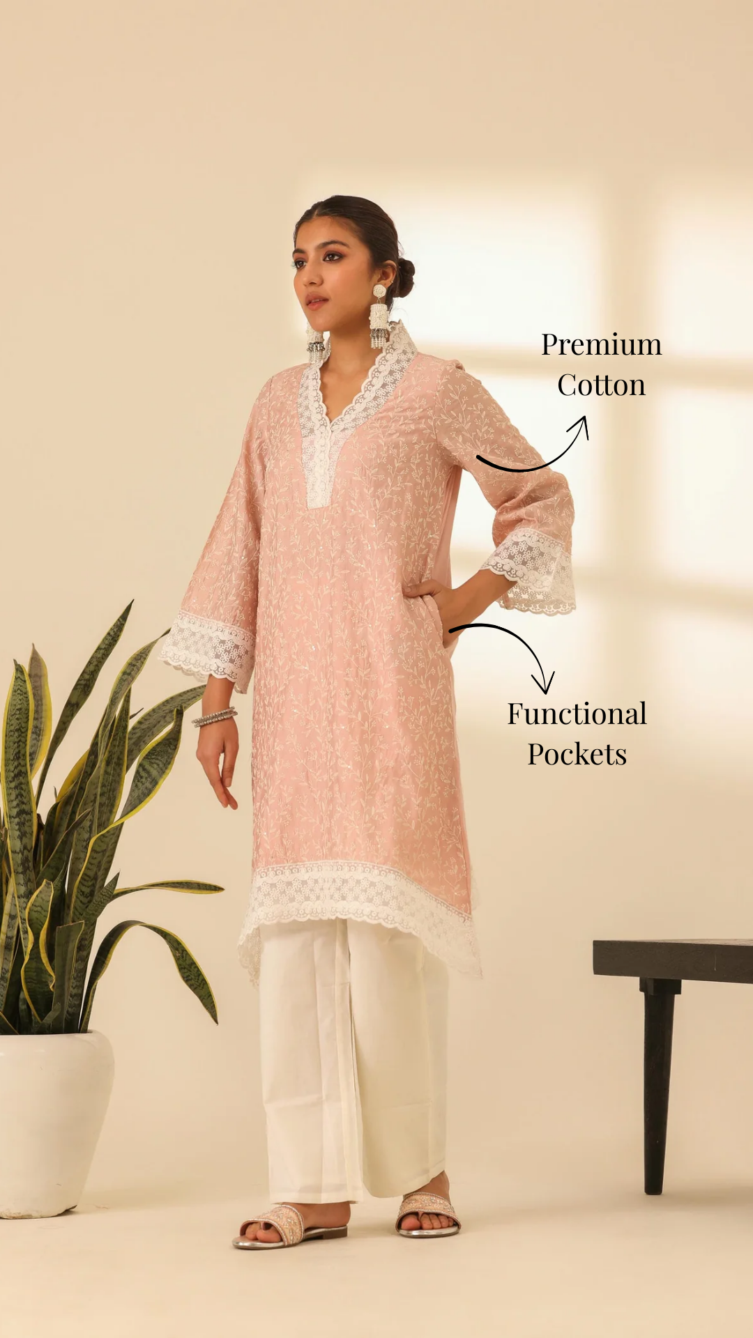 Rangrez Petal Pink Desi Tilt Kurta Set