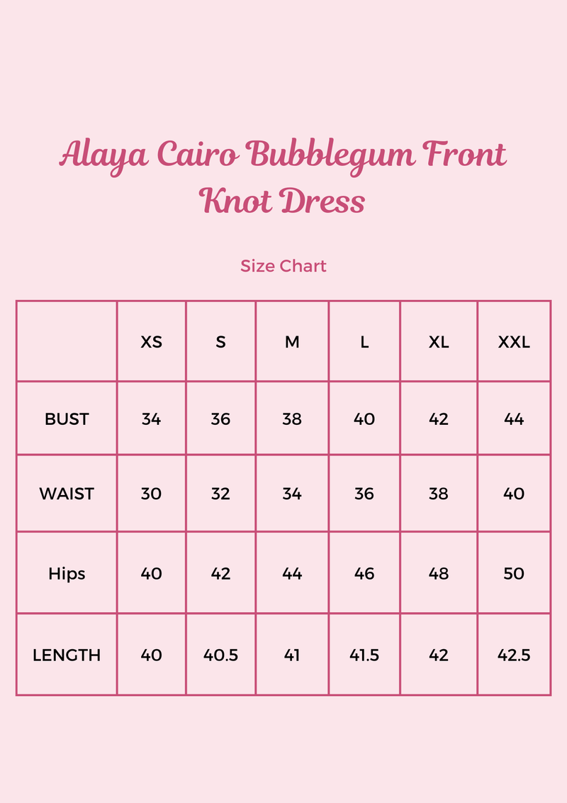 Alaya Cairo Bubblegum Front Knot Dress