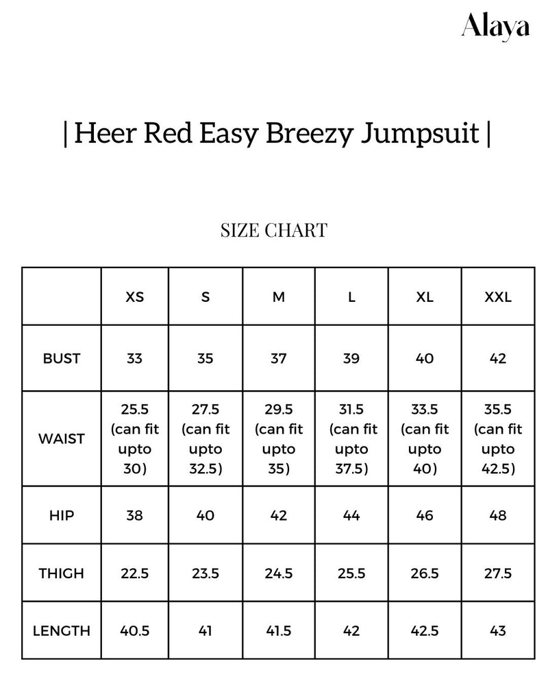 Alaya Heer Red Easy-breezy Jump Suit