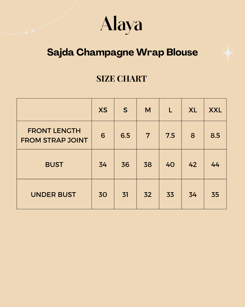 Sajda Champagne Wrap Blouse