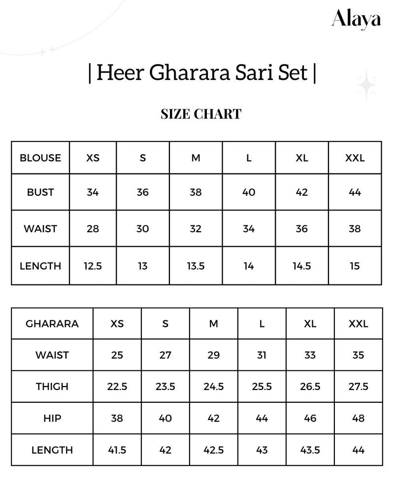 Alaya Heer Tangy Lime Garara Sari Set