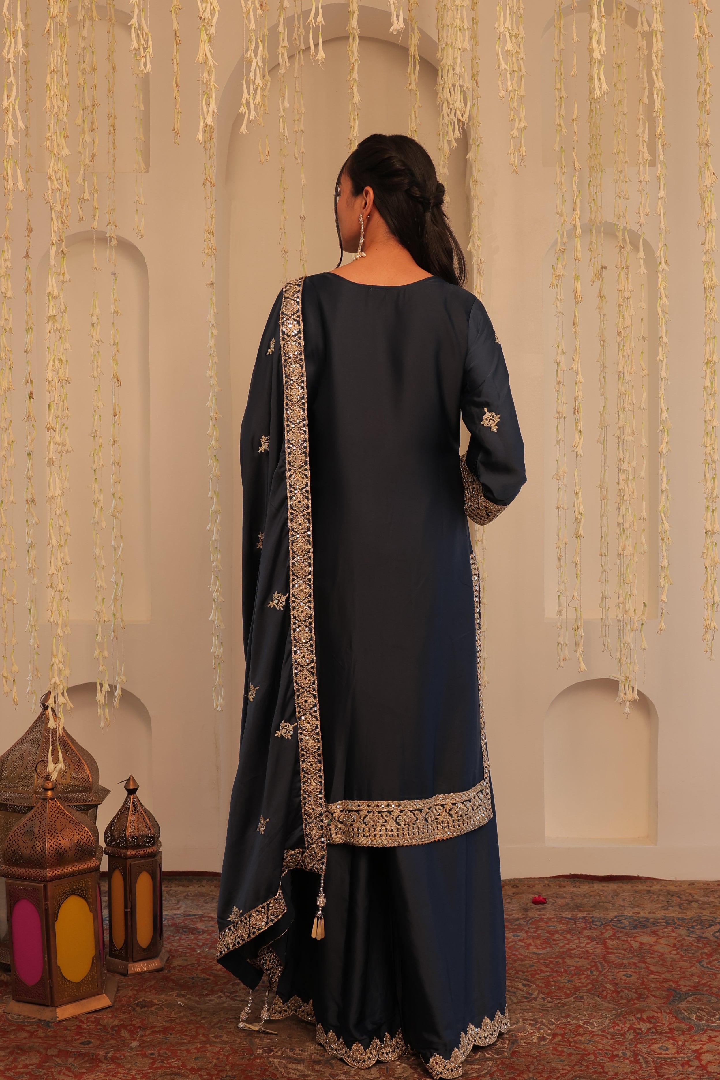 Alaya Mehfil Galaxy Blue Kurta Set