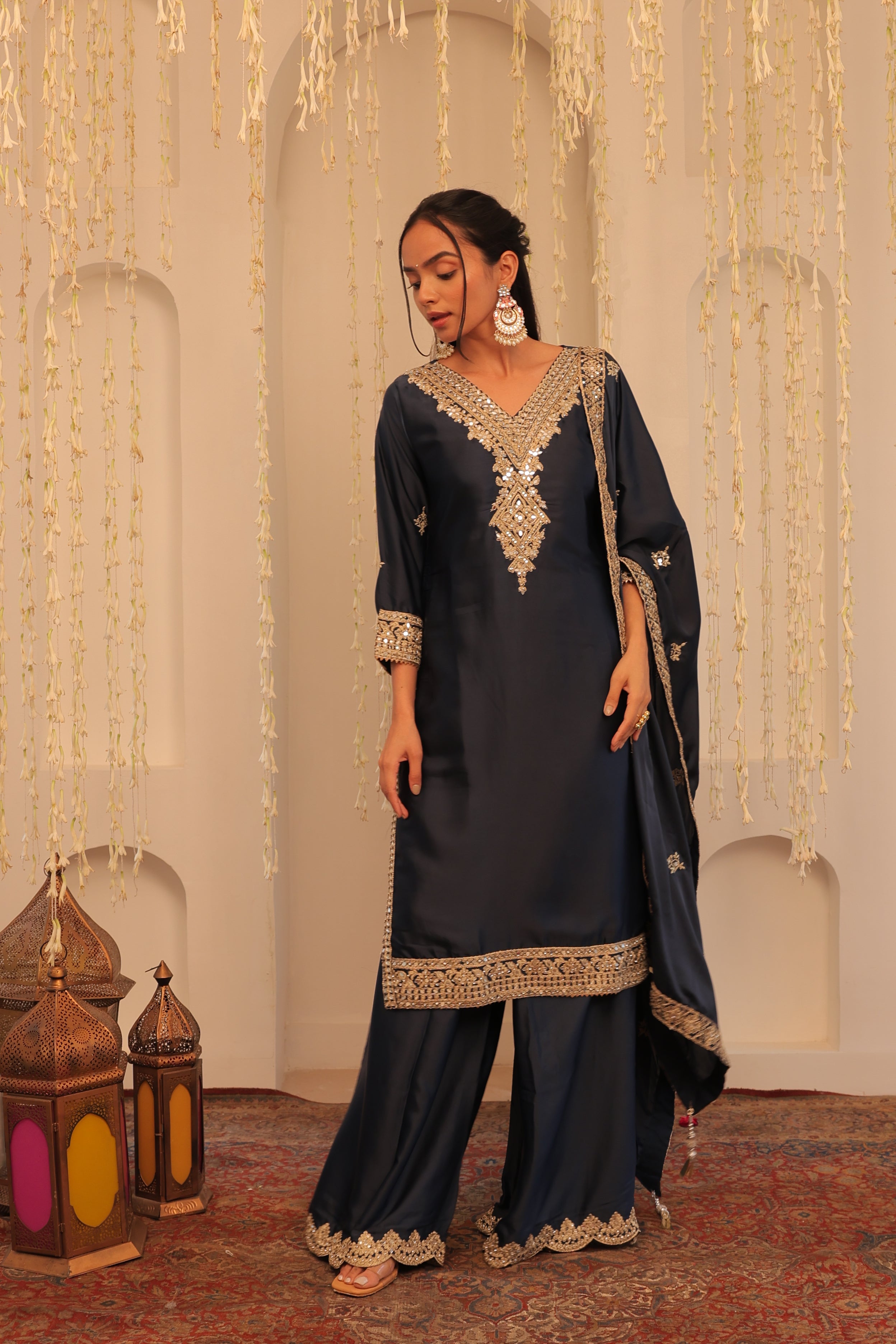 Alaya Mehfil Galaxy Blue Kurta Set