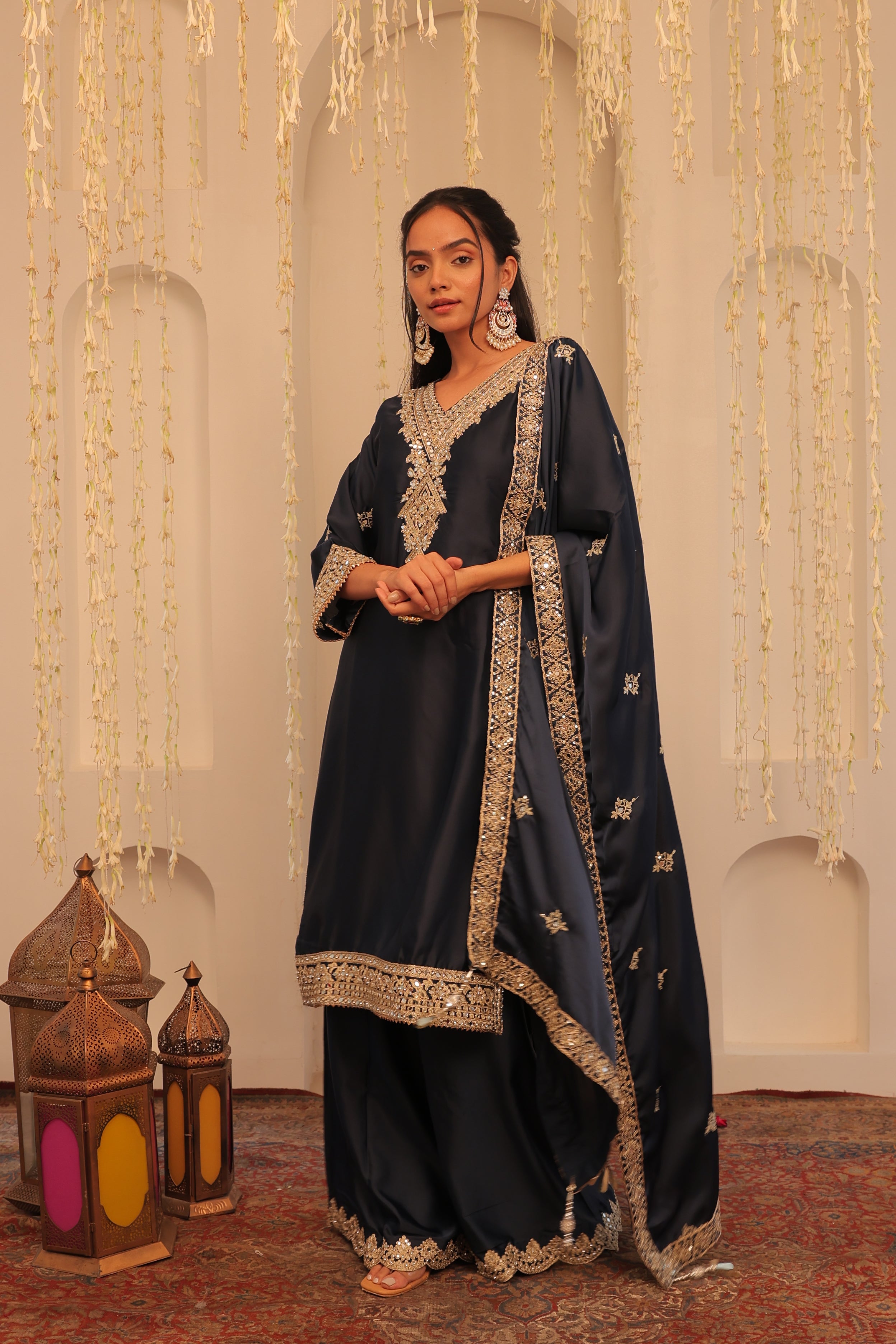 Alaya Mehfil Galaxy Blue Kurta Set