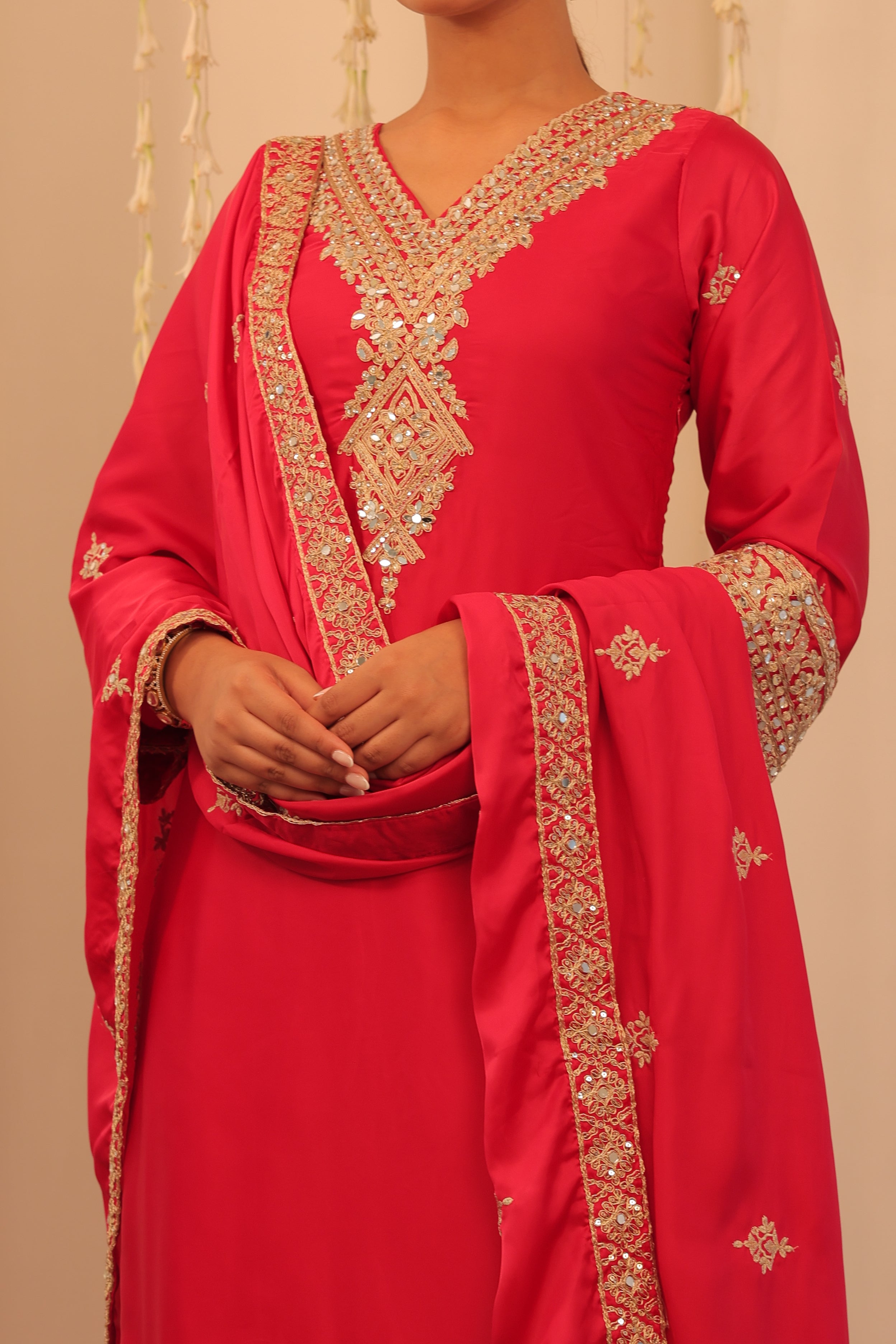 Alaya Mehfil Raspberry Pink Kurta Set