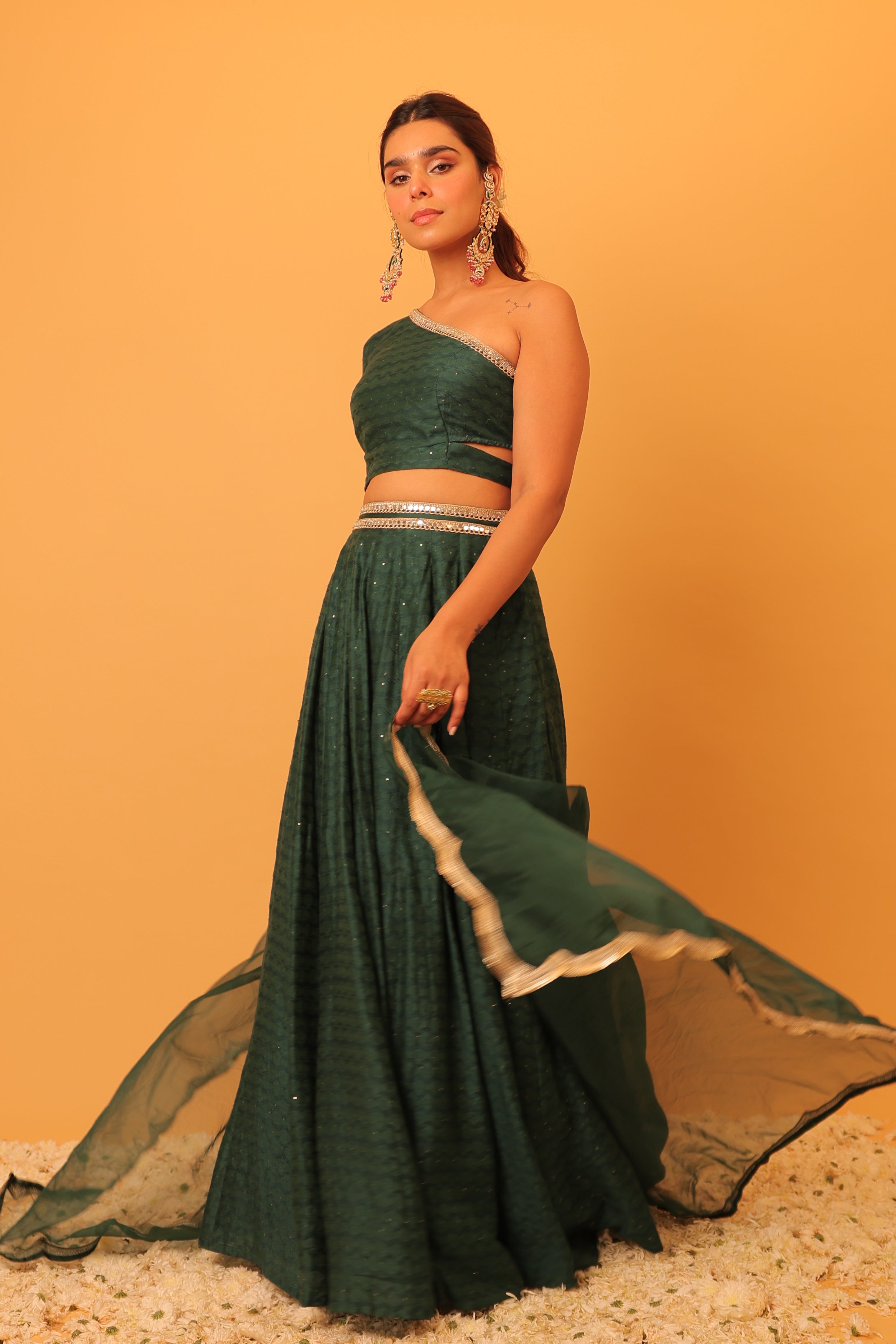 Alaya Mehfil Ruby Green Lehenga Set