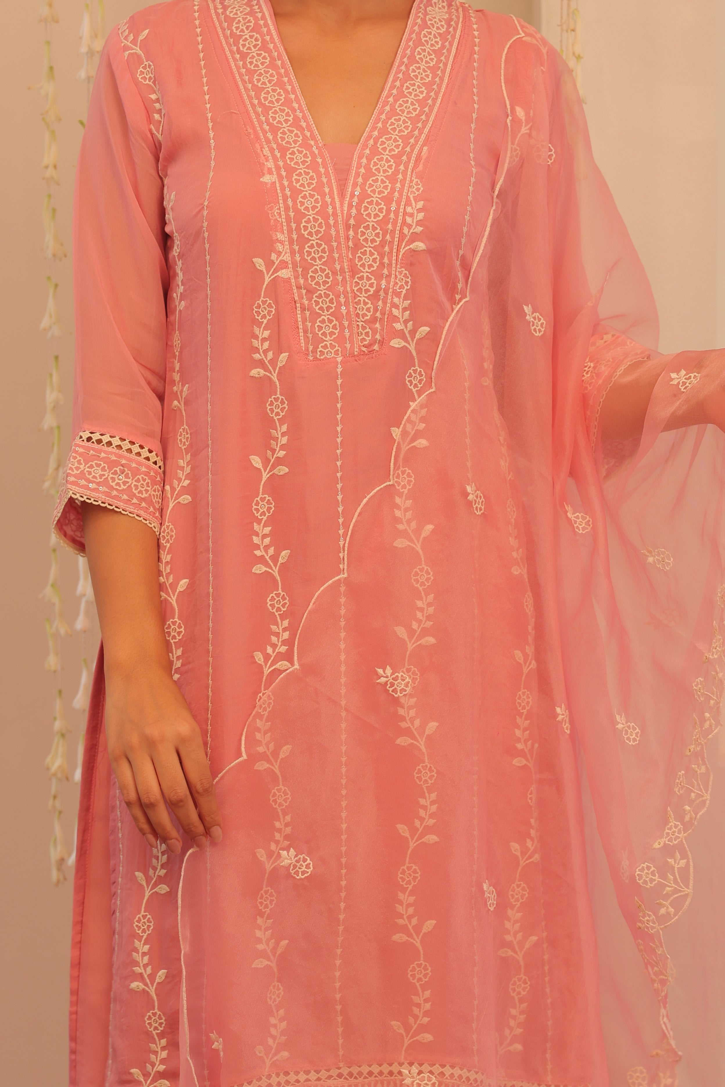 Alaya Mehfil Dusty Rose Kurta Set