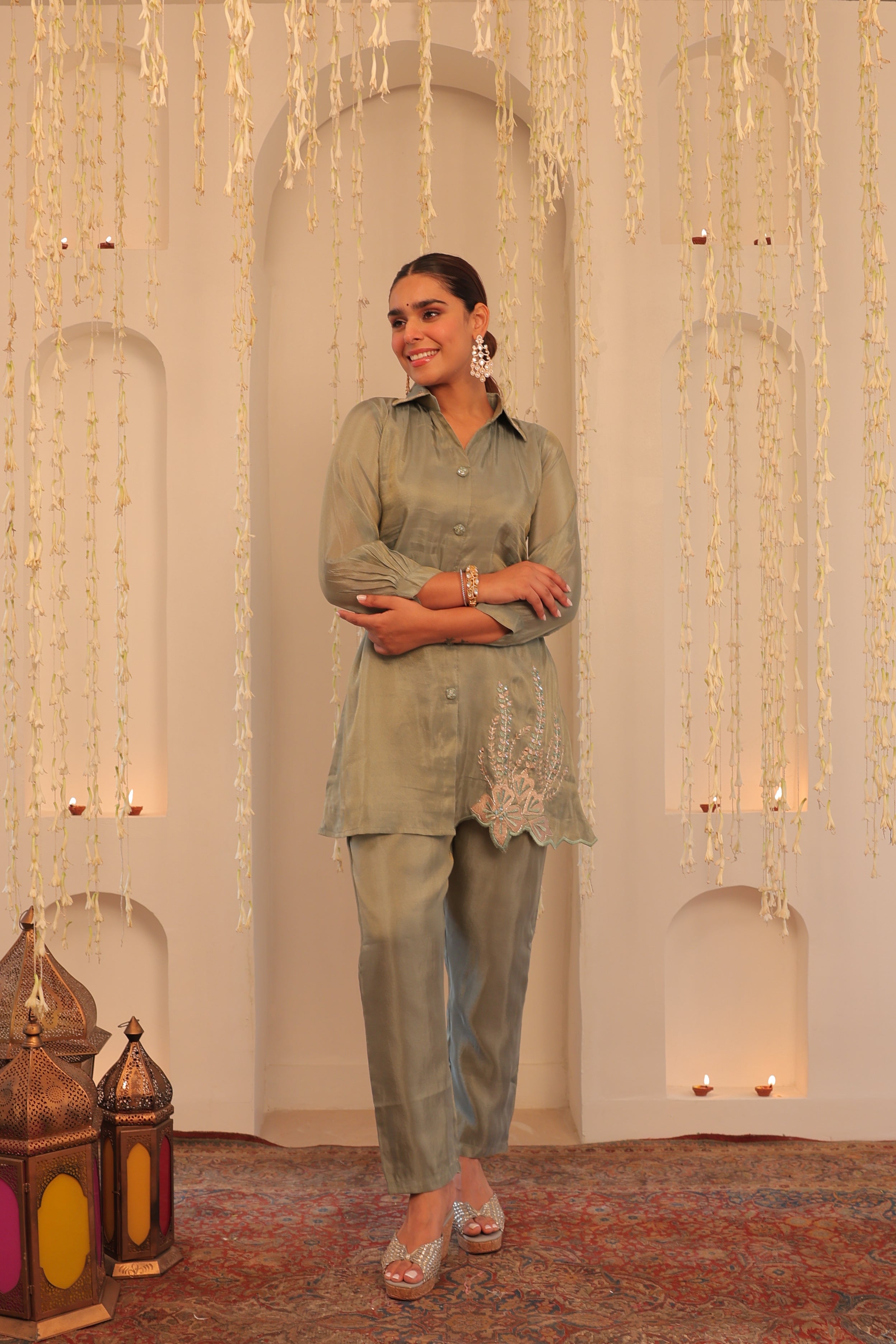 Alaya Mehfil Green Tint Co-ord Set