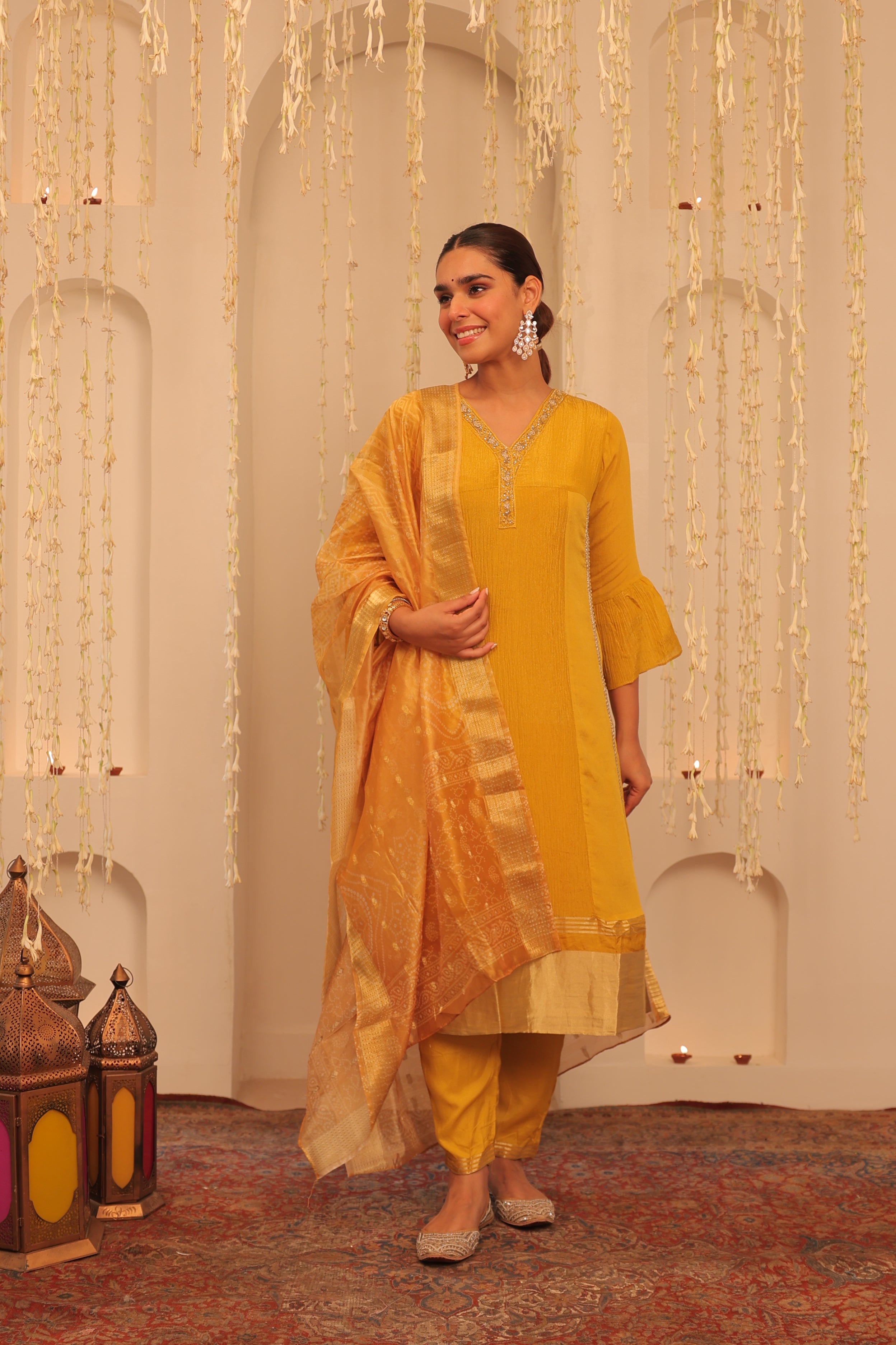 Alaya Mehfil Sunflower  Kurta Set